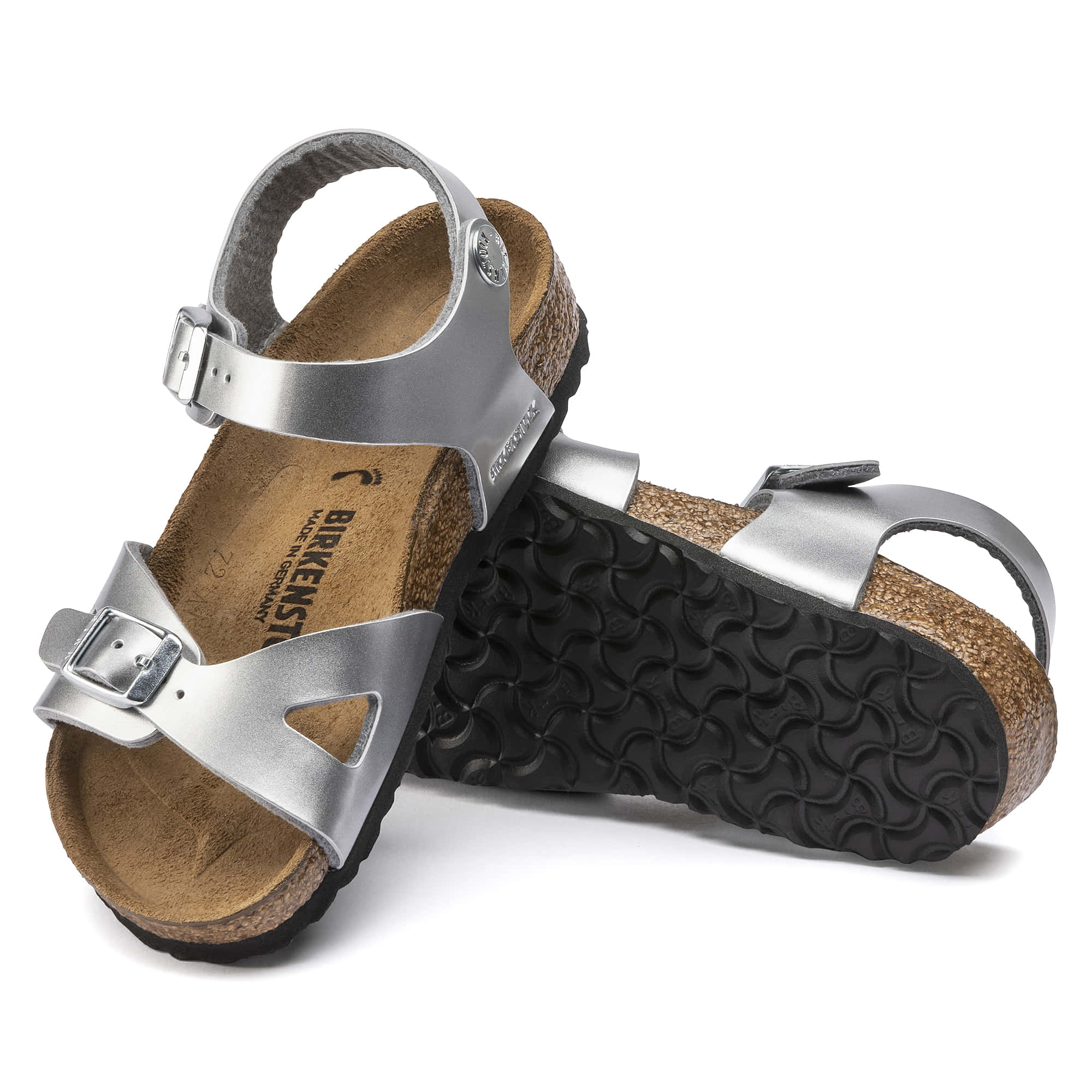 Birkenstock Rio Kids – Silver Silver/Electric Metallic Silver