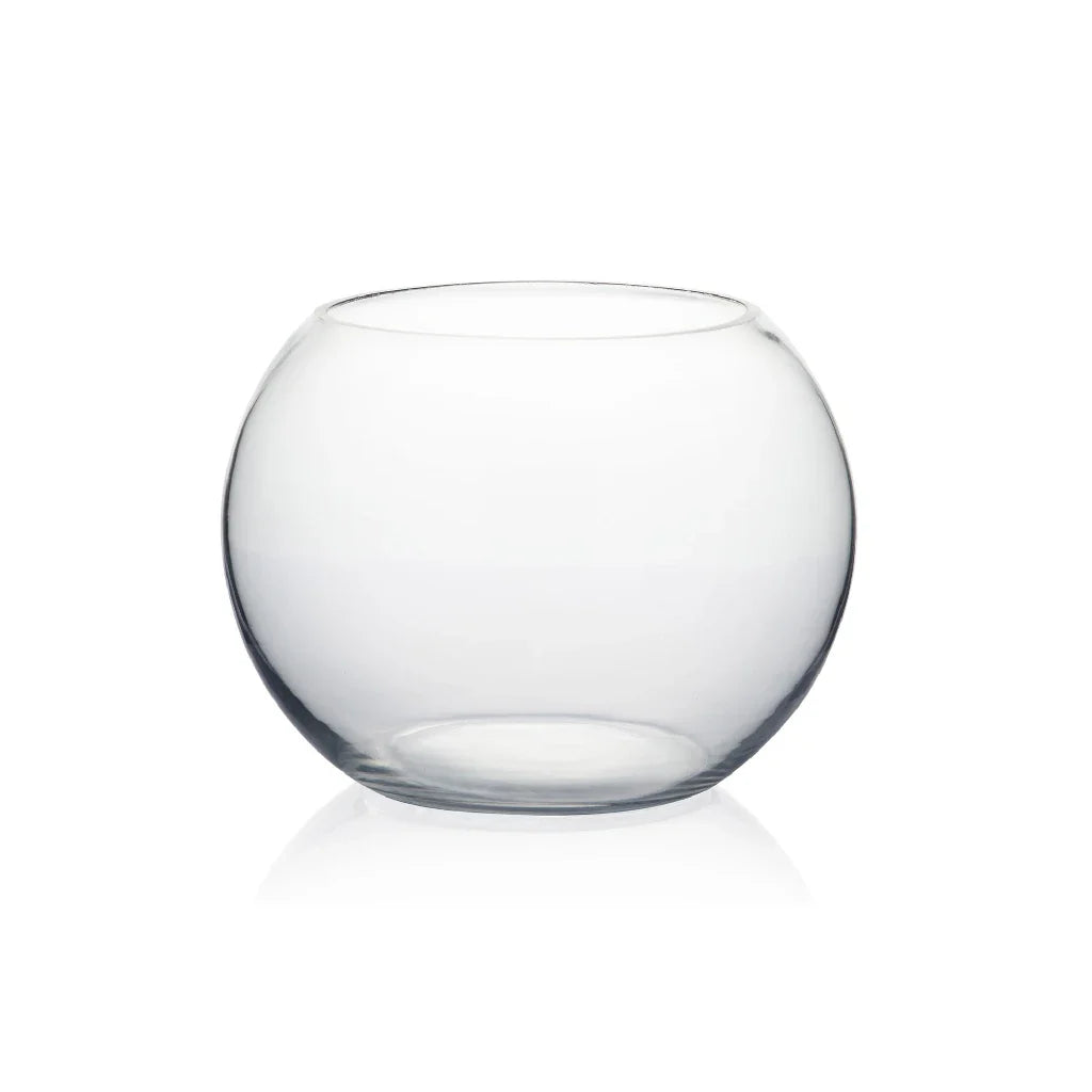 FiftyFlowers Thick Glass Bubble Ball Flower Vase