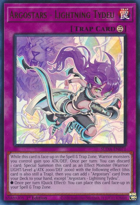 Yu-Gi-Oh! Argostars - Lightning Tydeu - SUDA-EN071 - Ultra Rare - 1st Edition