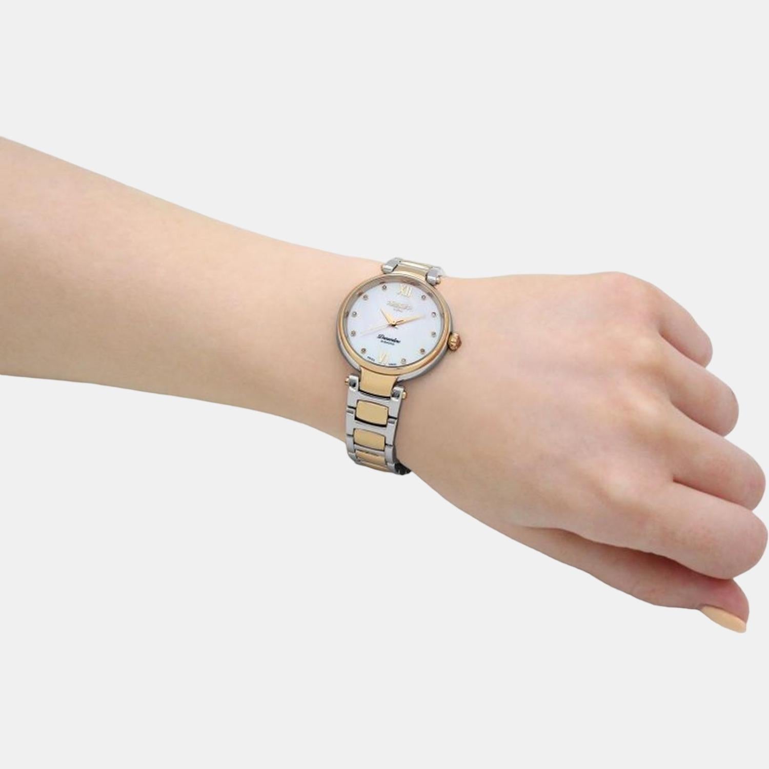 Roamer Dreamline Diamond Women Quartz White Dial Analog Stainless Steel Watch 857847 47 29 50 - view 8