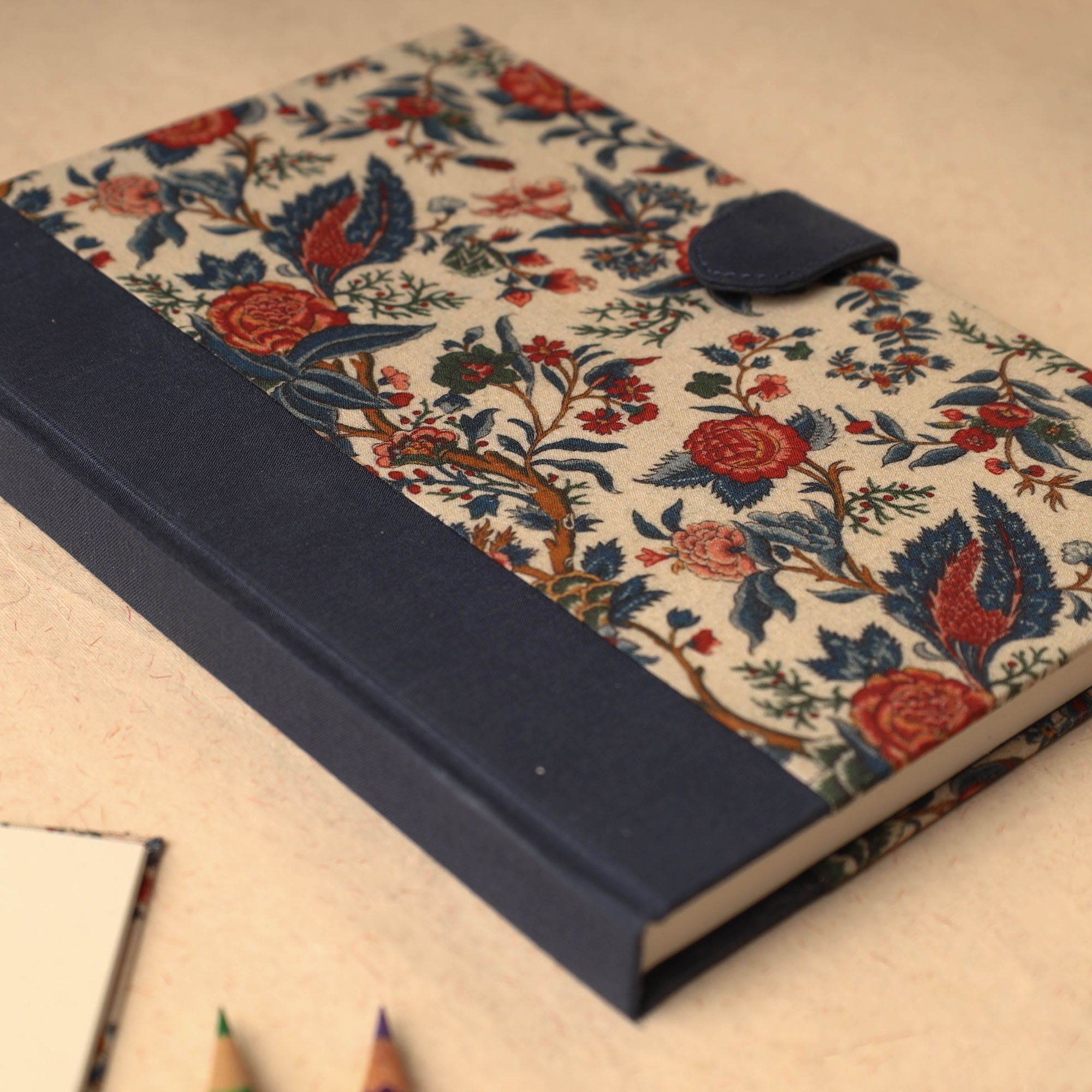 SUKRITI INPRINT Beige - Floral Printed Handcrafted Magnetic Closure Notebook (8 x 6 in) 13 - view 2