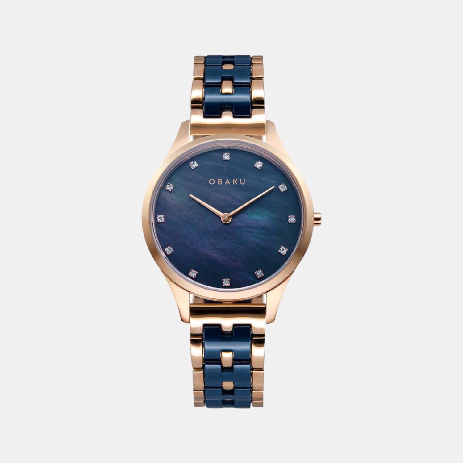 Obaku Fin Sunset Women Quartz Blue Dial Analog Stainless Steel Watch V217LXVLSL