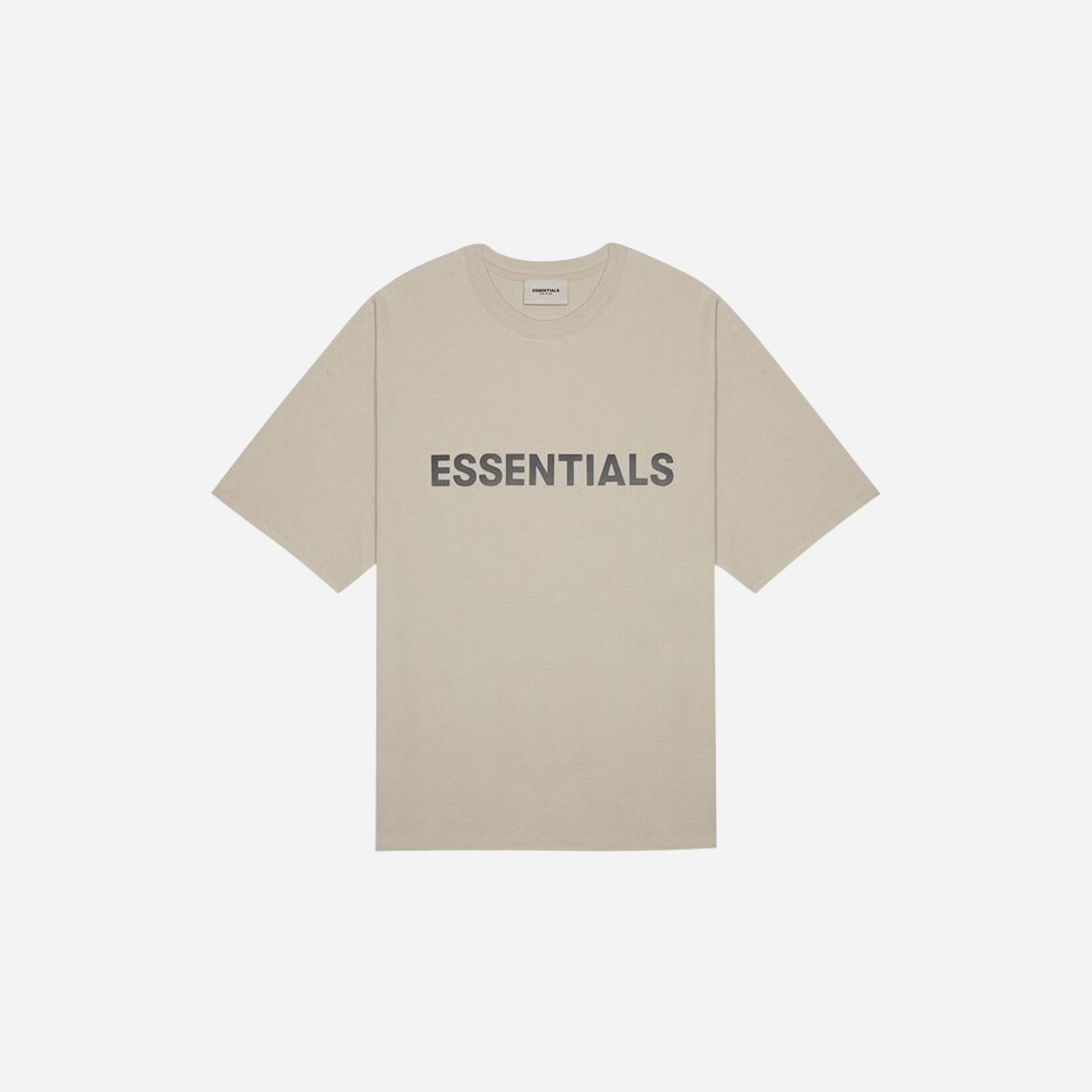 Essentials Boxy T-Shirt Applique Logo Tan