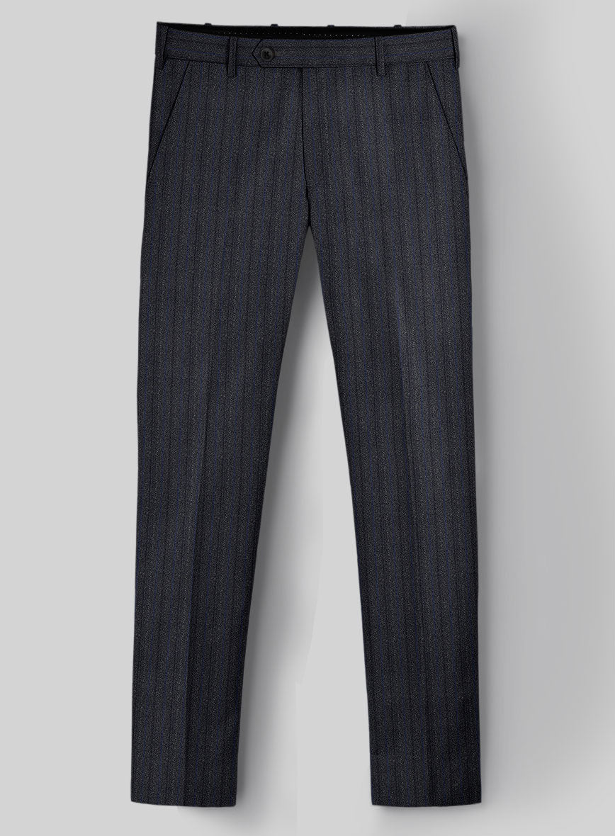 StudioSuits Reda Liora Charcoal Stripe Wool Pants