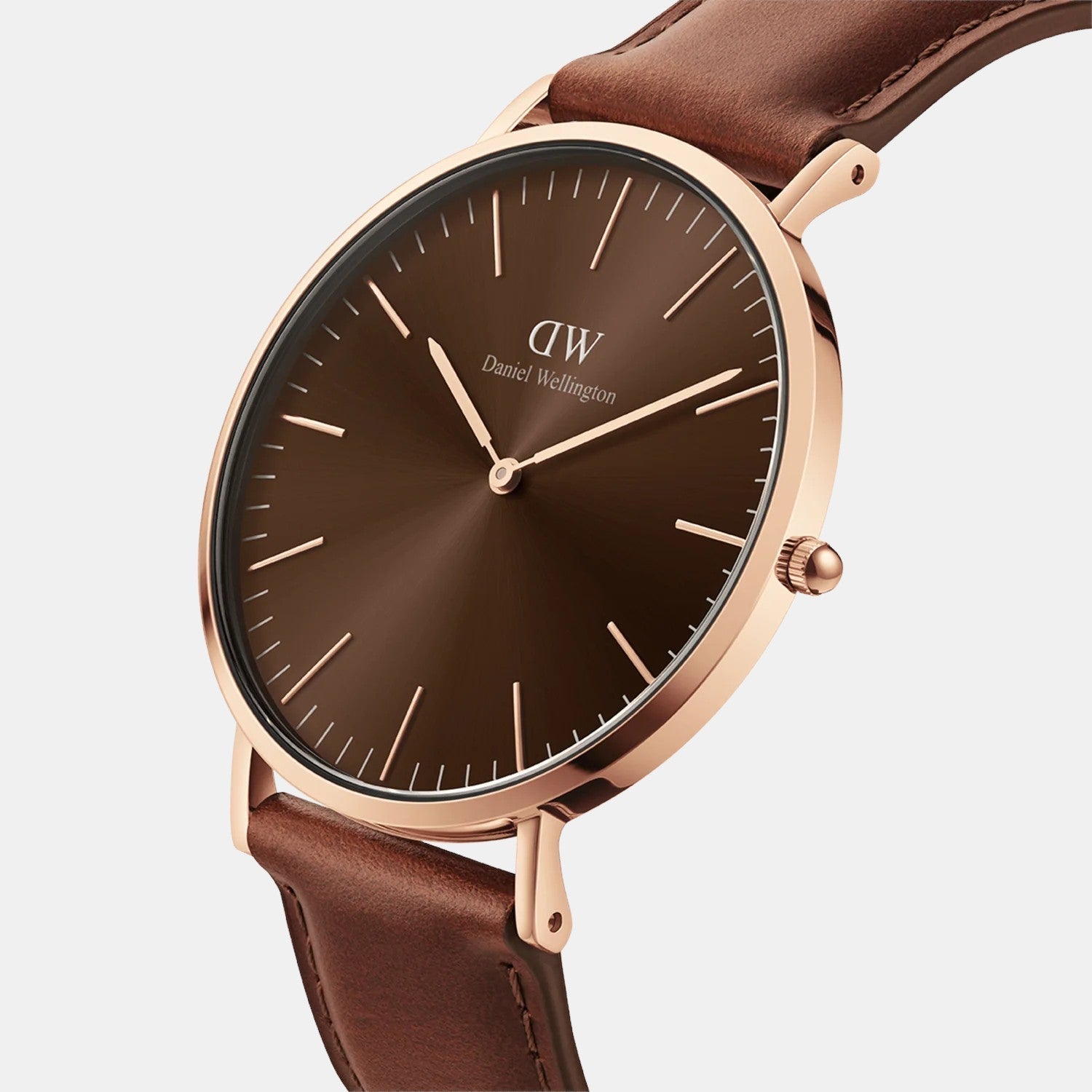 Daniel Wellington Classic Men Quartz Brown Dial Analog Leather Watch DW00100627K - view 2