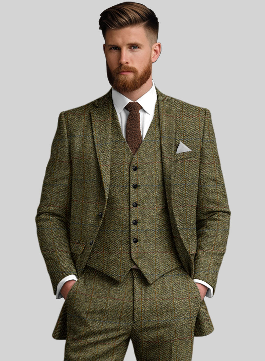 StudioSuits Harris Tweed Ranger Green Jacket - view 2
