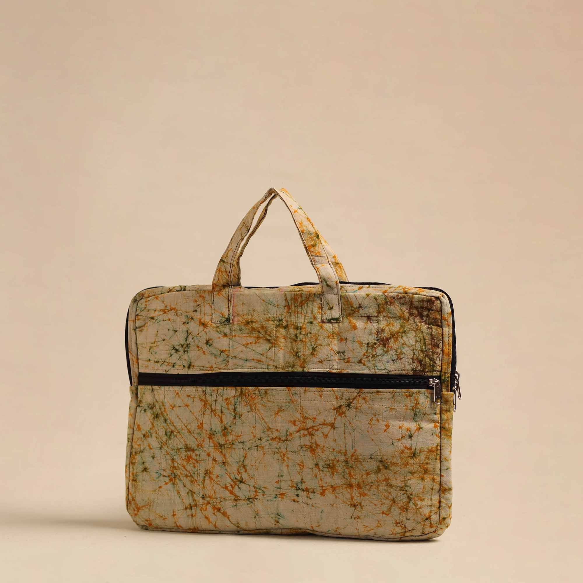 NOORI BAZAR Beige - Handmade Quilted Cotton Laptop Bag 40 - view 2