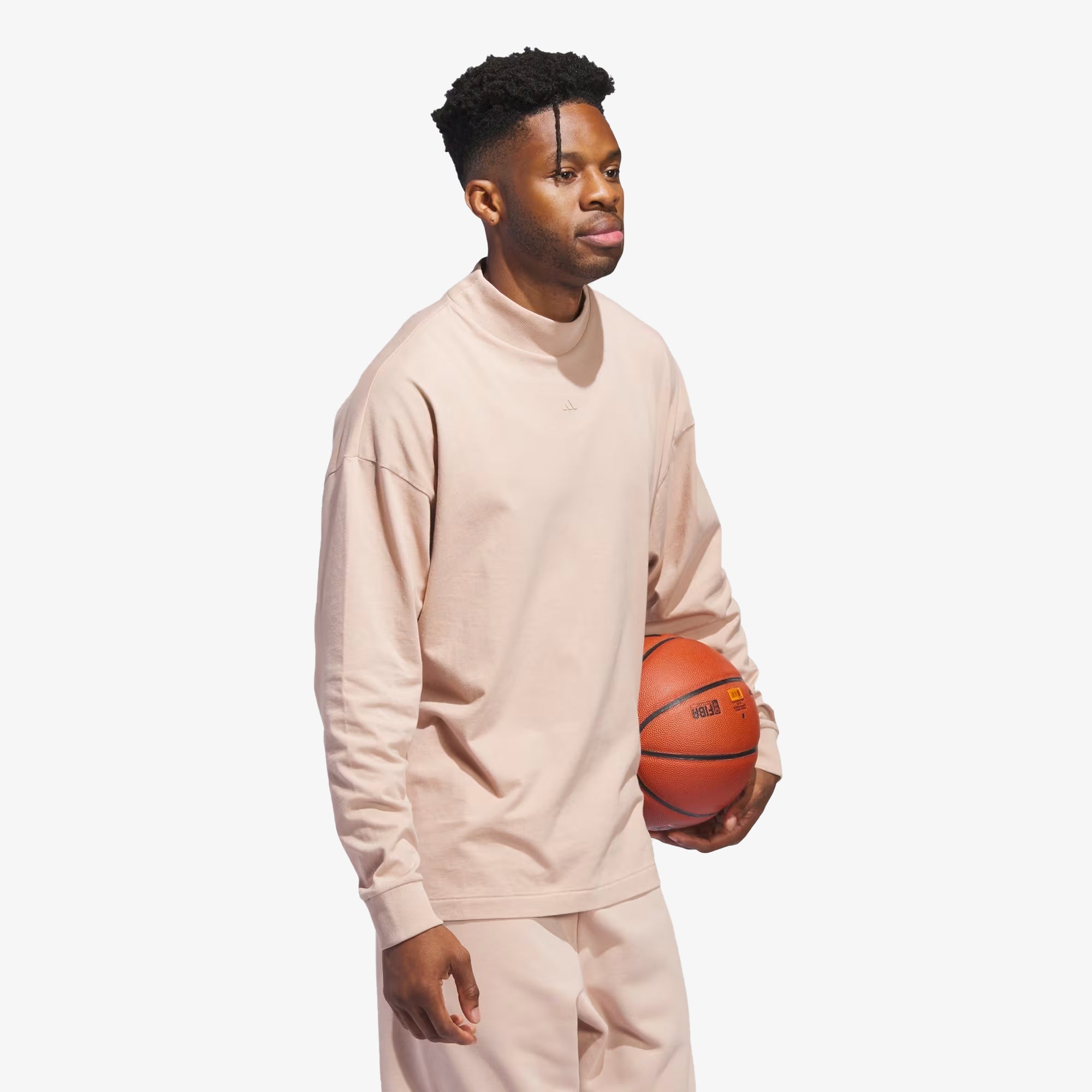 Adidas | BASKETBALL TEE { ASH PEARL - view 2