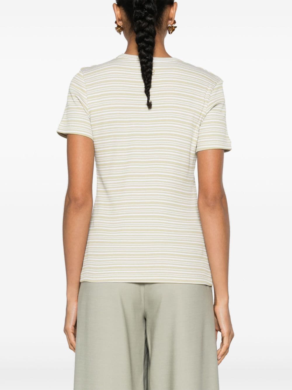 Filippa K Conscious Criteria page Striped cotton t-shirt - view 2