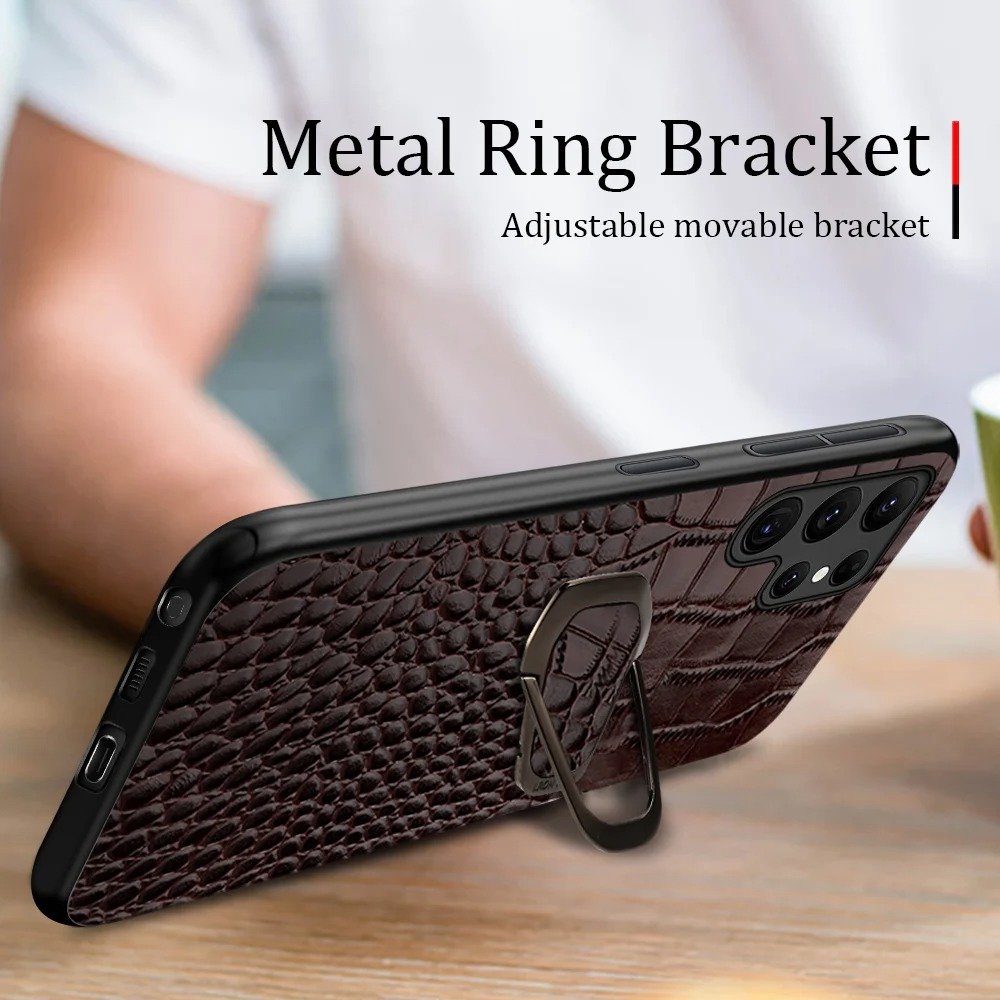 Million Cases Genuine Leather Craft Ring Holder Case - Samsung - view 9