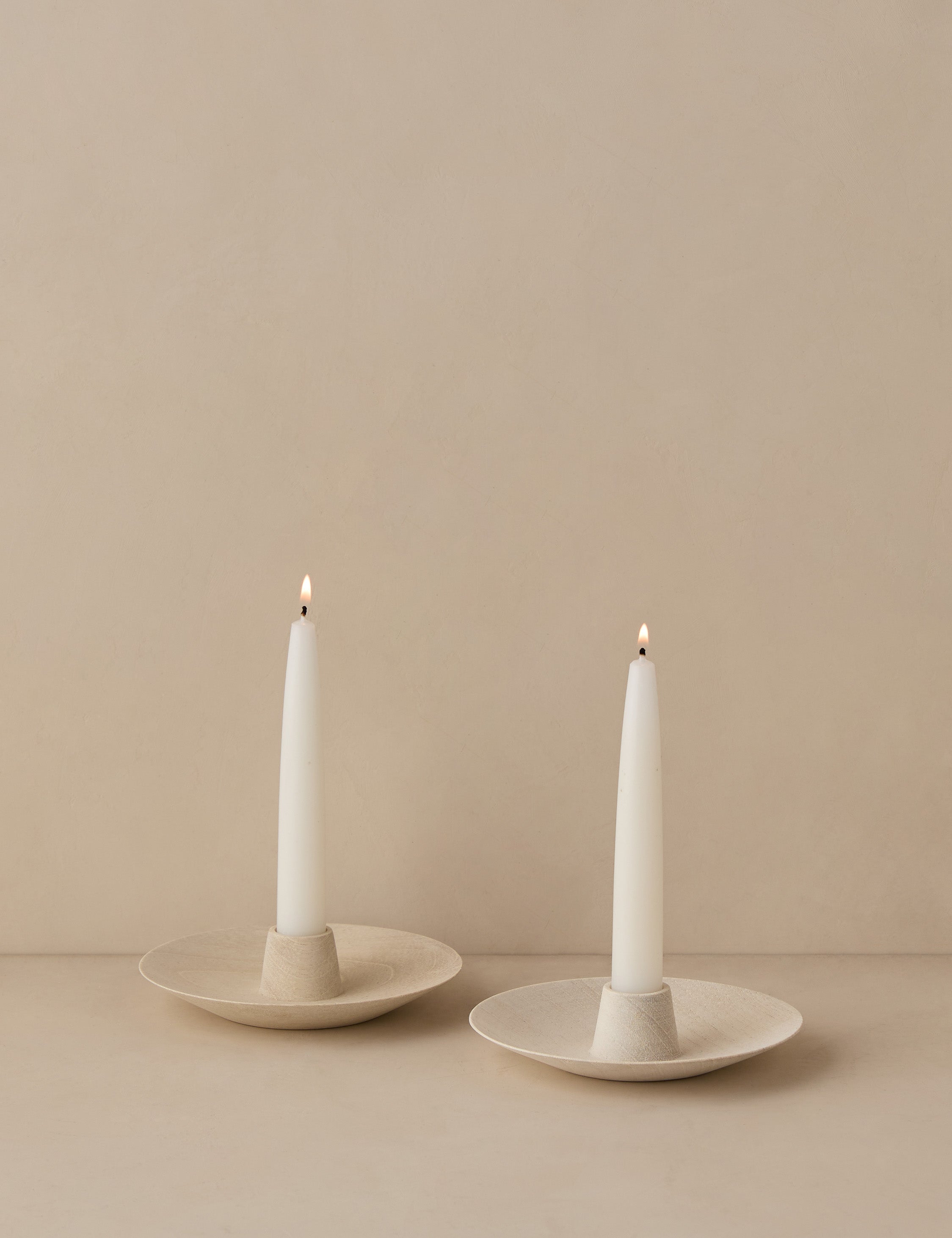 Lulu and Georgia Round Taper Candle Holders (Set of 2) by Itza Wood