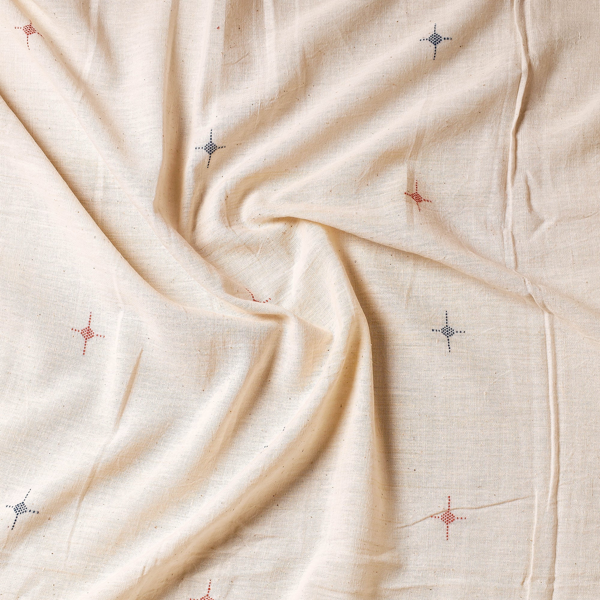 KACHCHH JI CHHAAP Beige - Organic Kala Cotton Handloom Buti Precut Fabric (2 meter) - view 2
