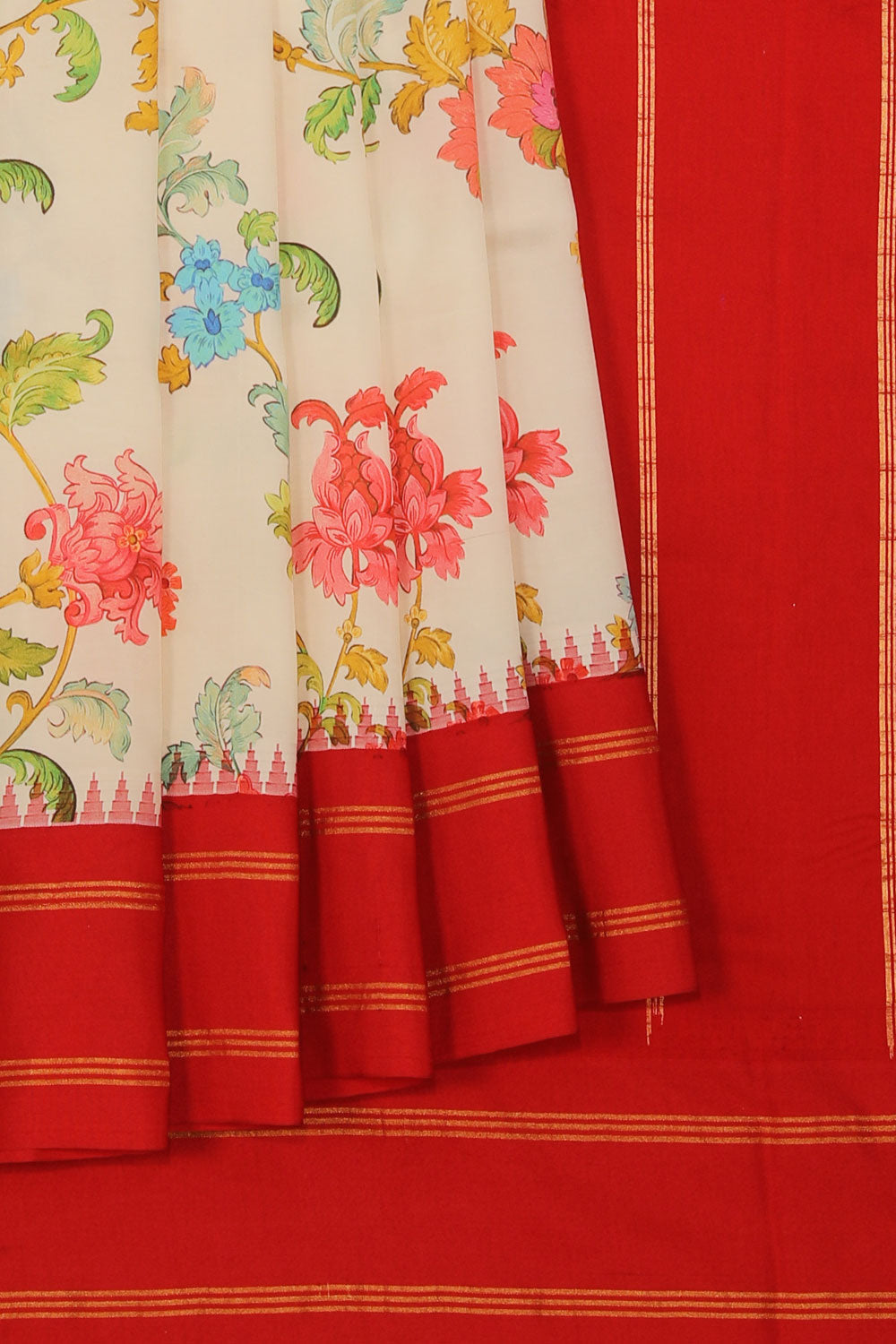 Kalanjali Gorgeous Flower/Floral Print Saree – Women's
