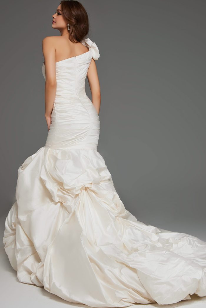Jovani JB07179 Mermaid Long Ruffle Wedding Dress - view 2