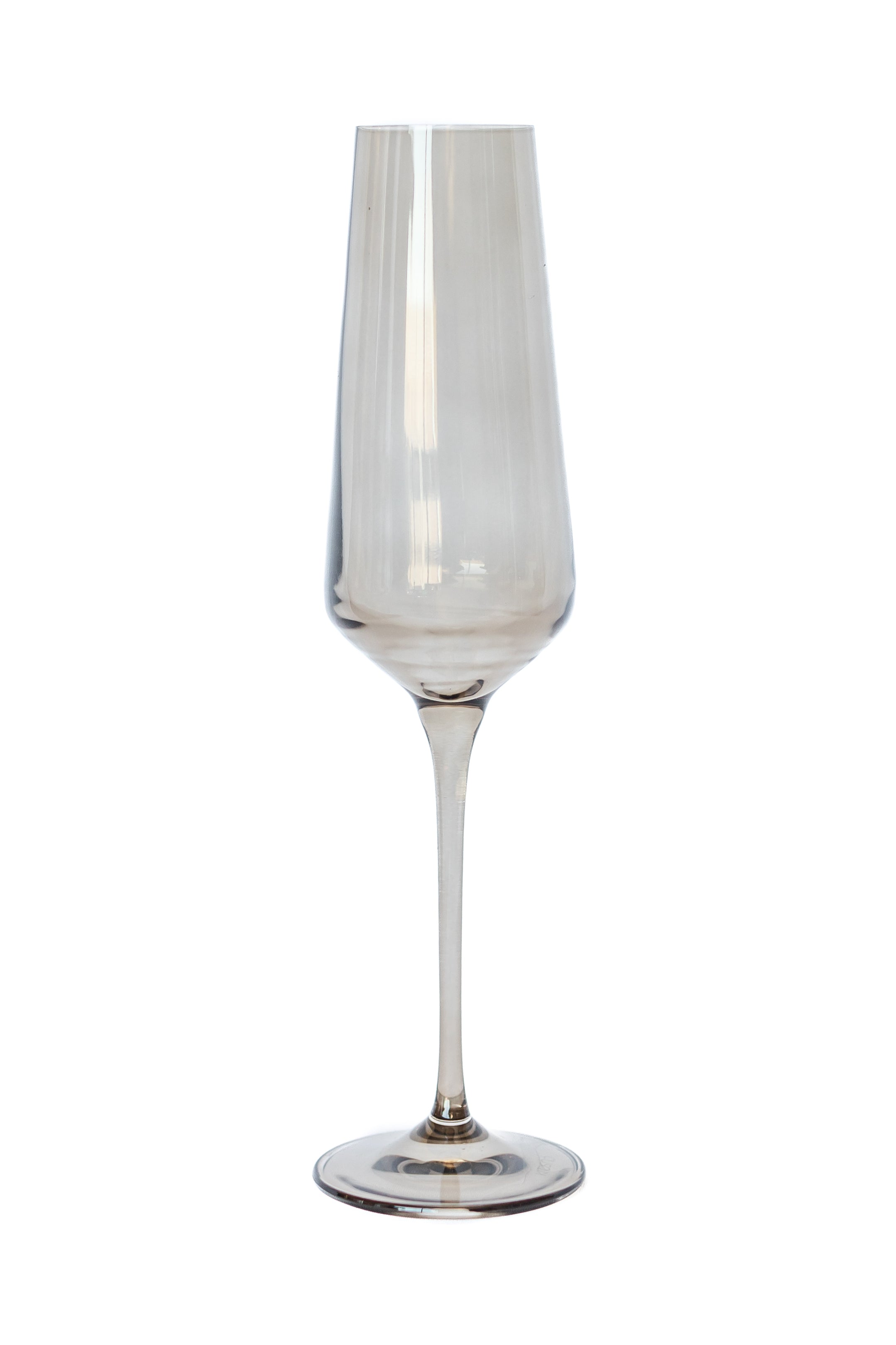 Estelle Colored Glass Estelle Colored Champagne Flute - Set of 6 {Gray Smoke} - view 4