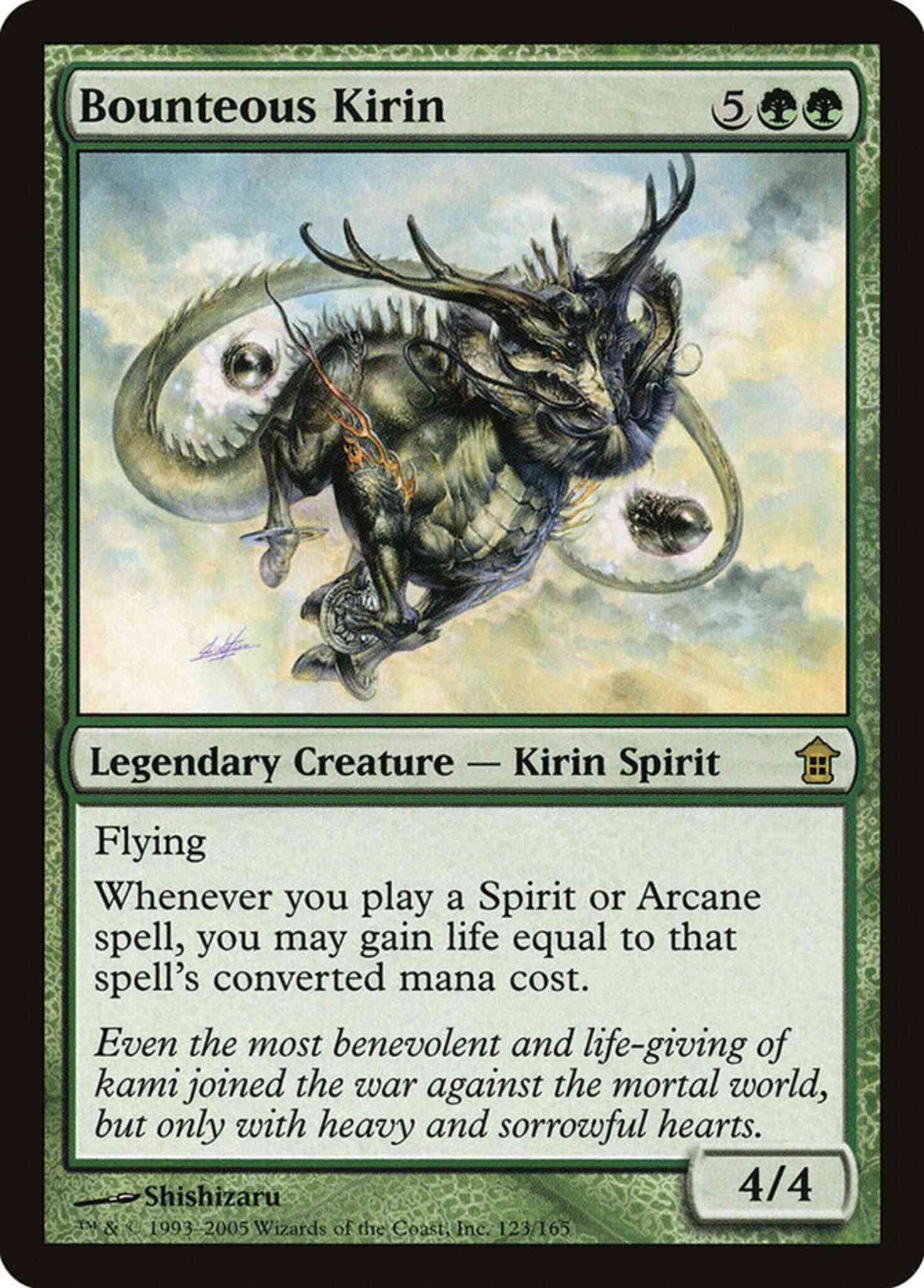 Bounteous kirin 123 – Magic Bounteous Kirin [123] [Saviors of Kamigawa] [Non-Foil]