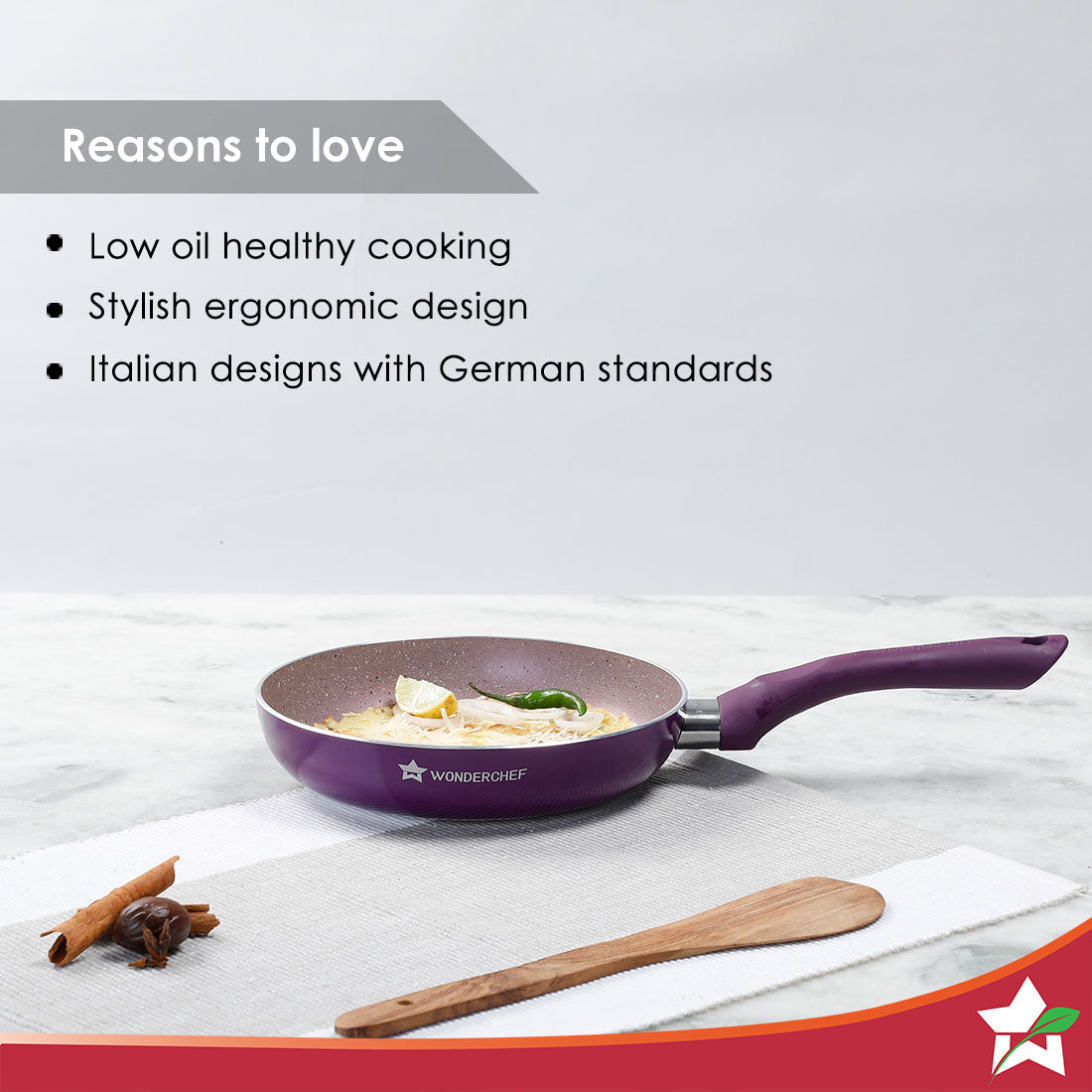 Wonderchef Royal Velvet 20 cm Non-Stick Fry Pan with Induction Bottom - view 4