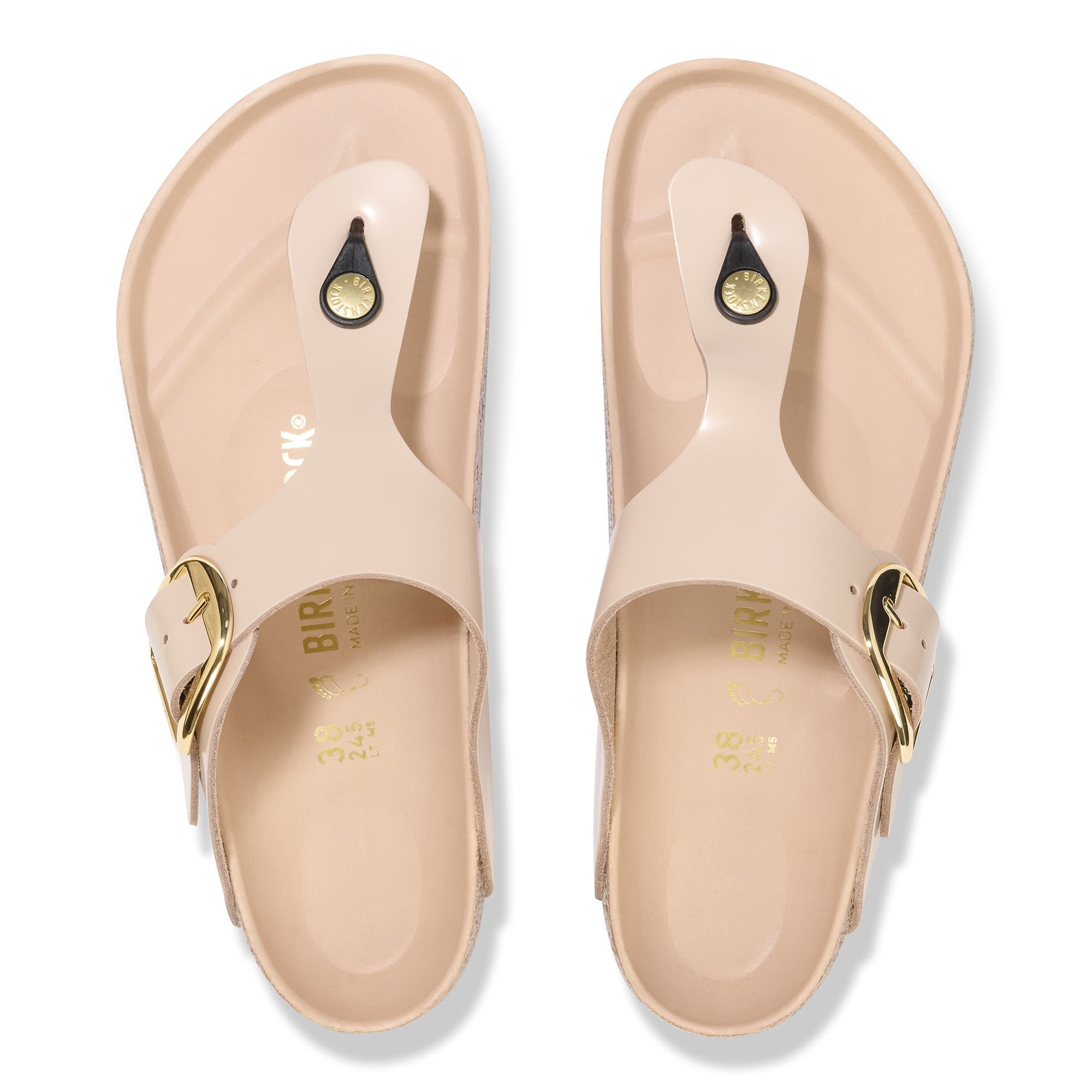 Birkenstock Gizeh Big Buckle Natural Leather Patent - view 2