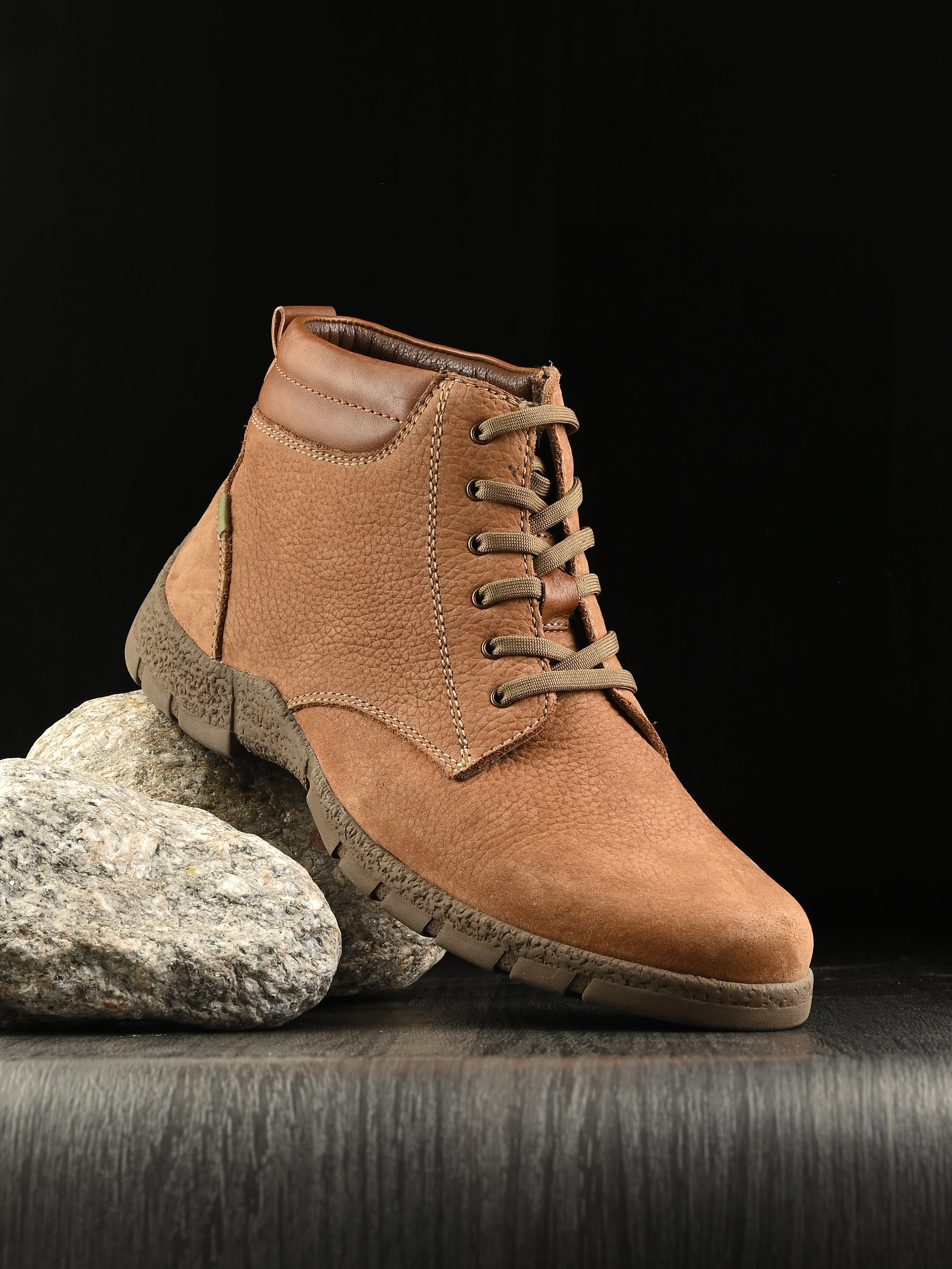 Mudtrail Lace-Up High Ankle Boots by Aspeerio - view 2