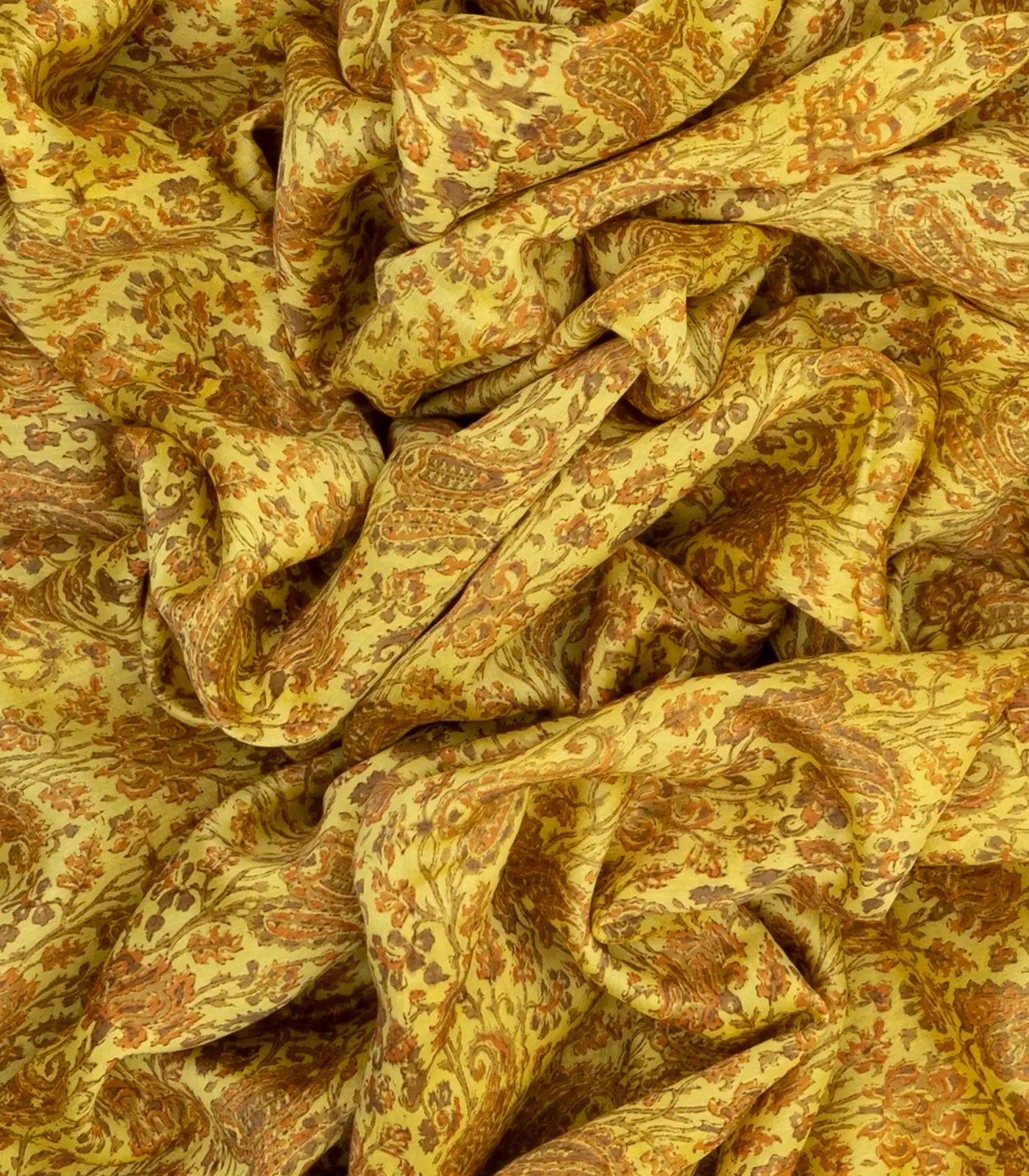 RmKV Mustard Handloom Chanderi Cotton Saree Printed With Floral Motifs - view 3