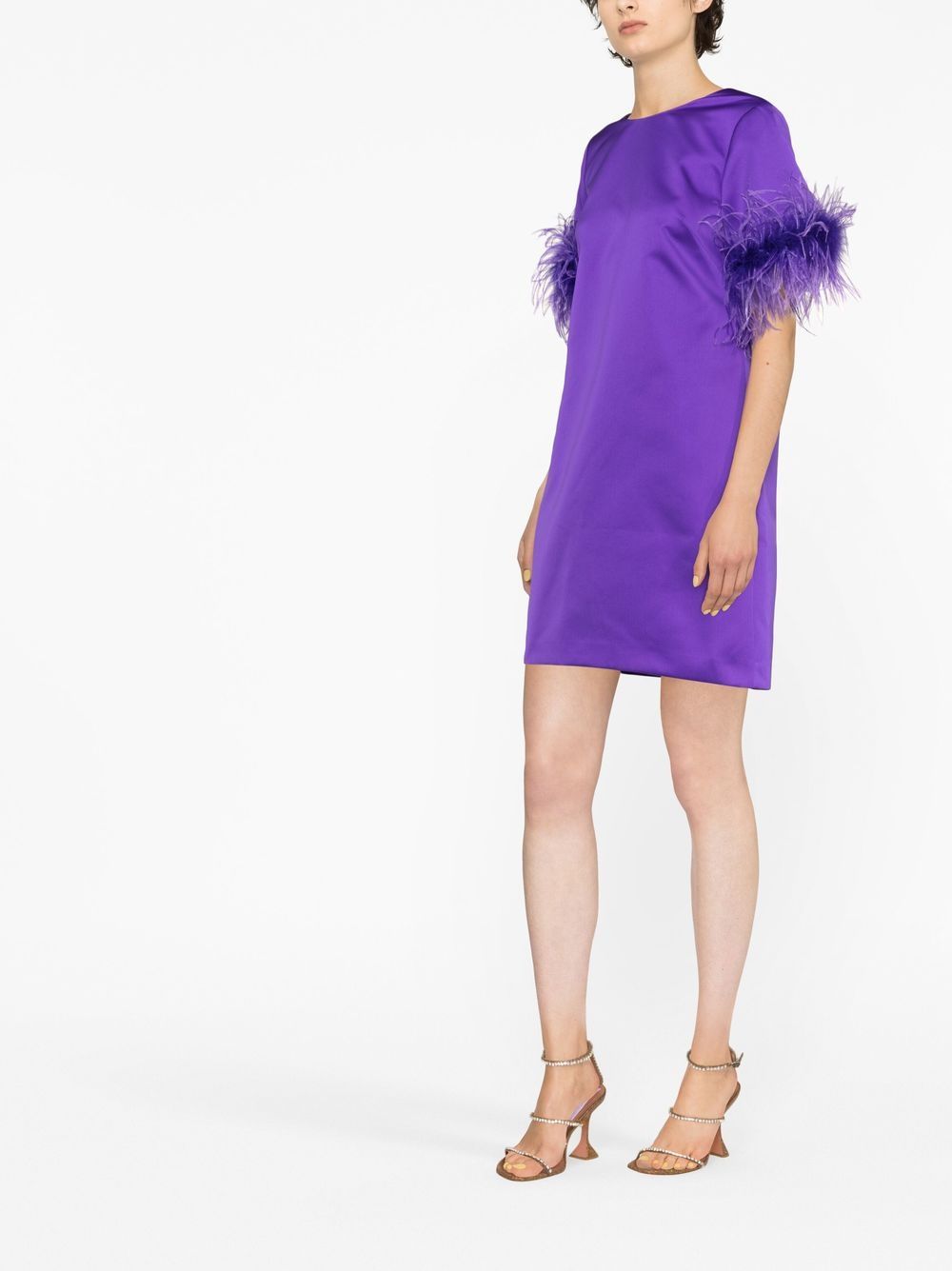 P.A.R.O.S.H. Feathered mini dress - view 5