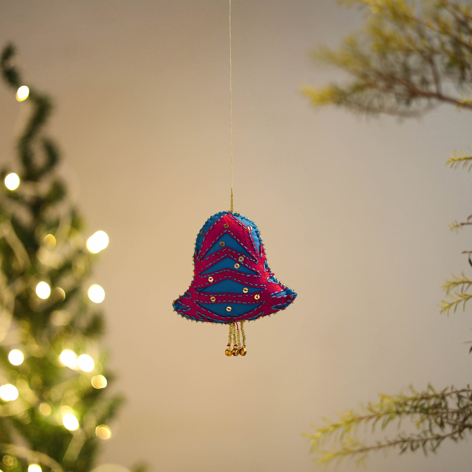 WITH LOVE BY KANIKA Bell Felt Ornament - Handmade Christmas Decor 29