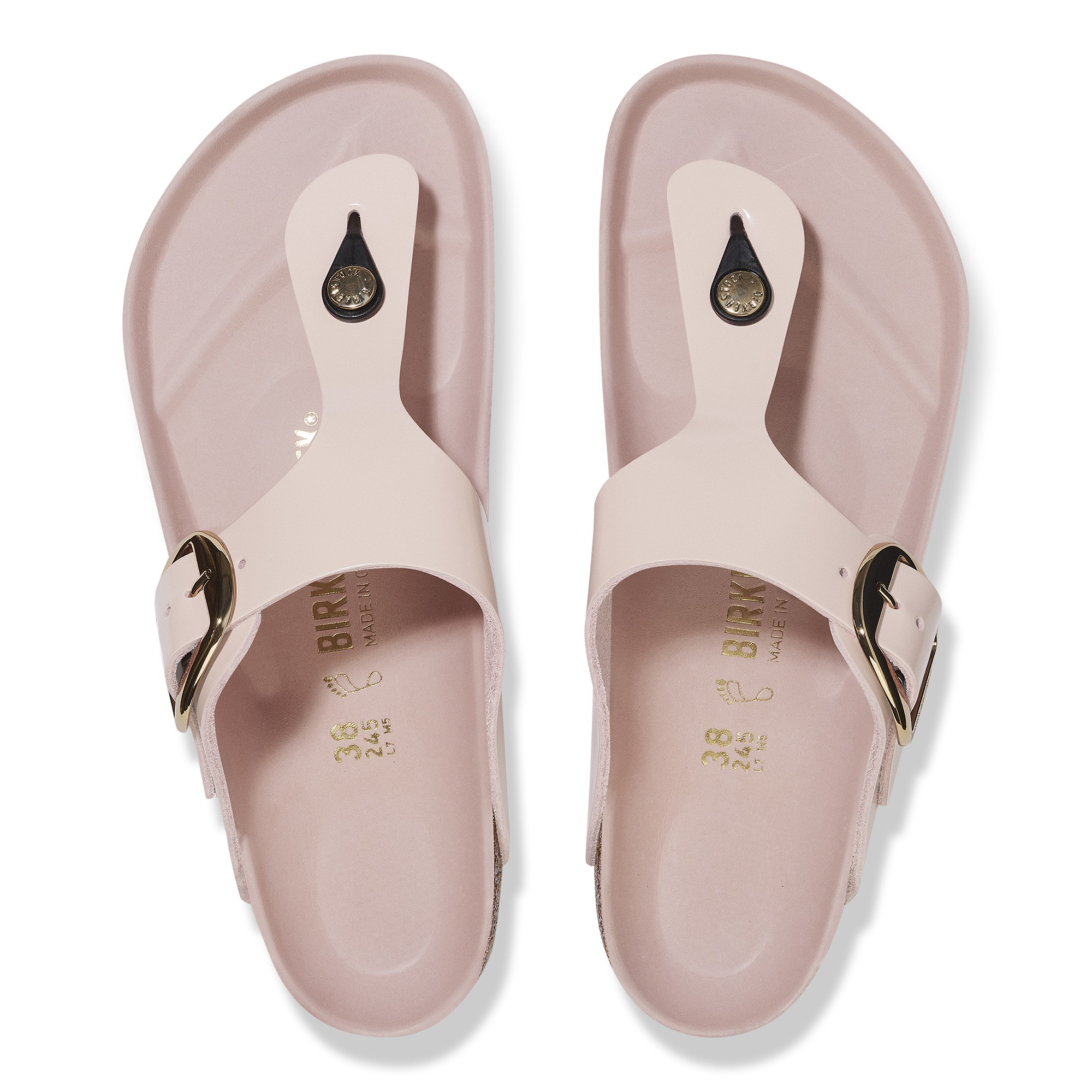 Birkenstock Gizeh Big Buckle Natural Leather Patent - view 2