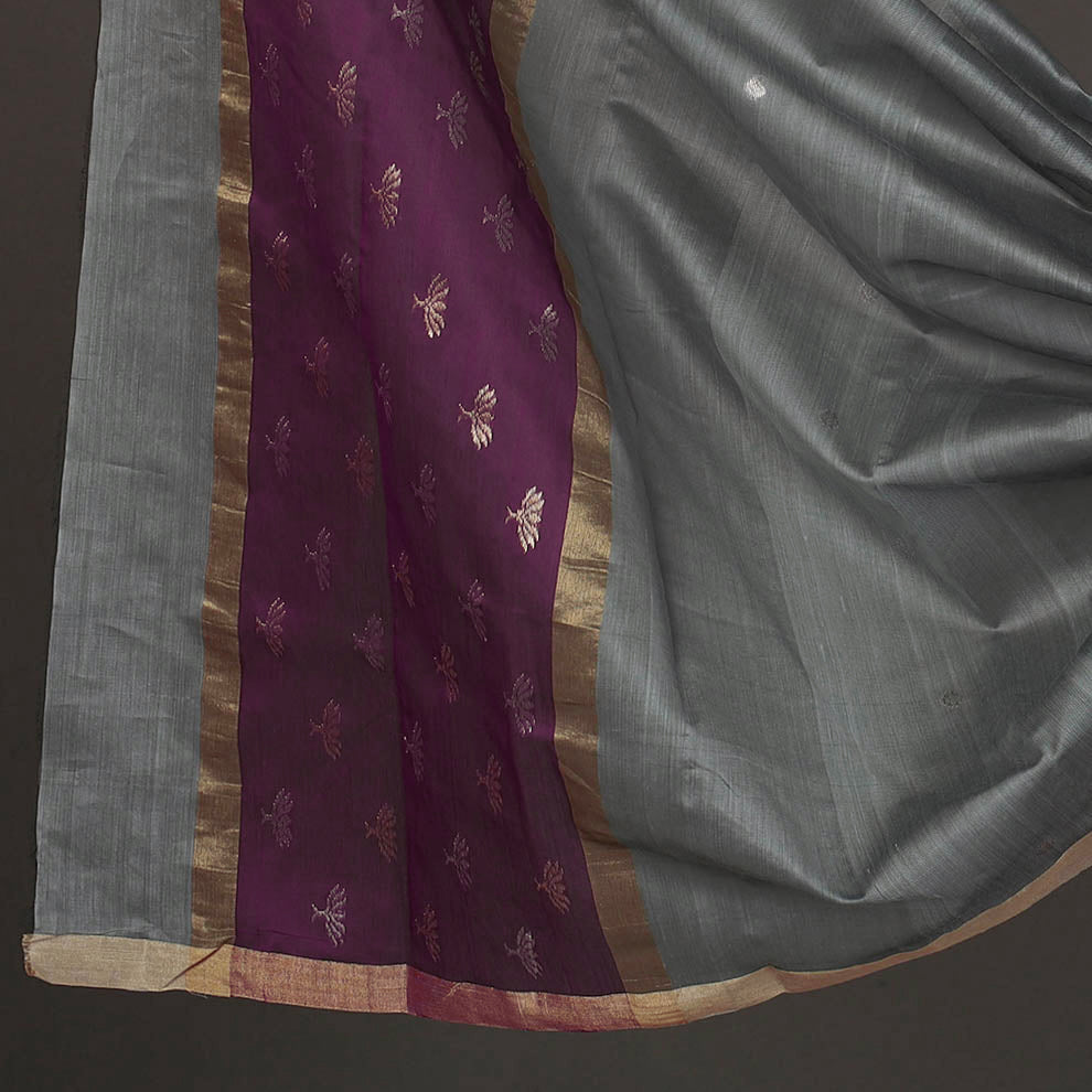 CHANDERI BY RAUPH KHAN 2pc Zari Buti Handloom Chanderi Silk Dress Material 21 - view 4