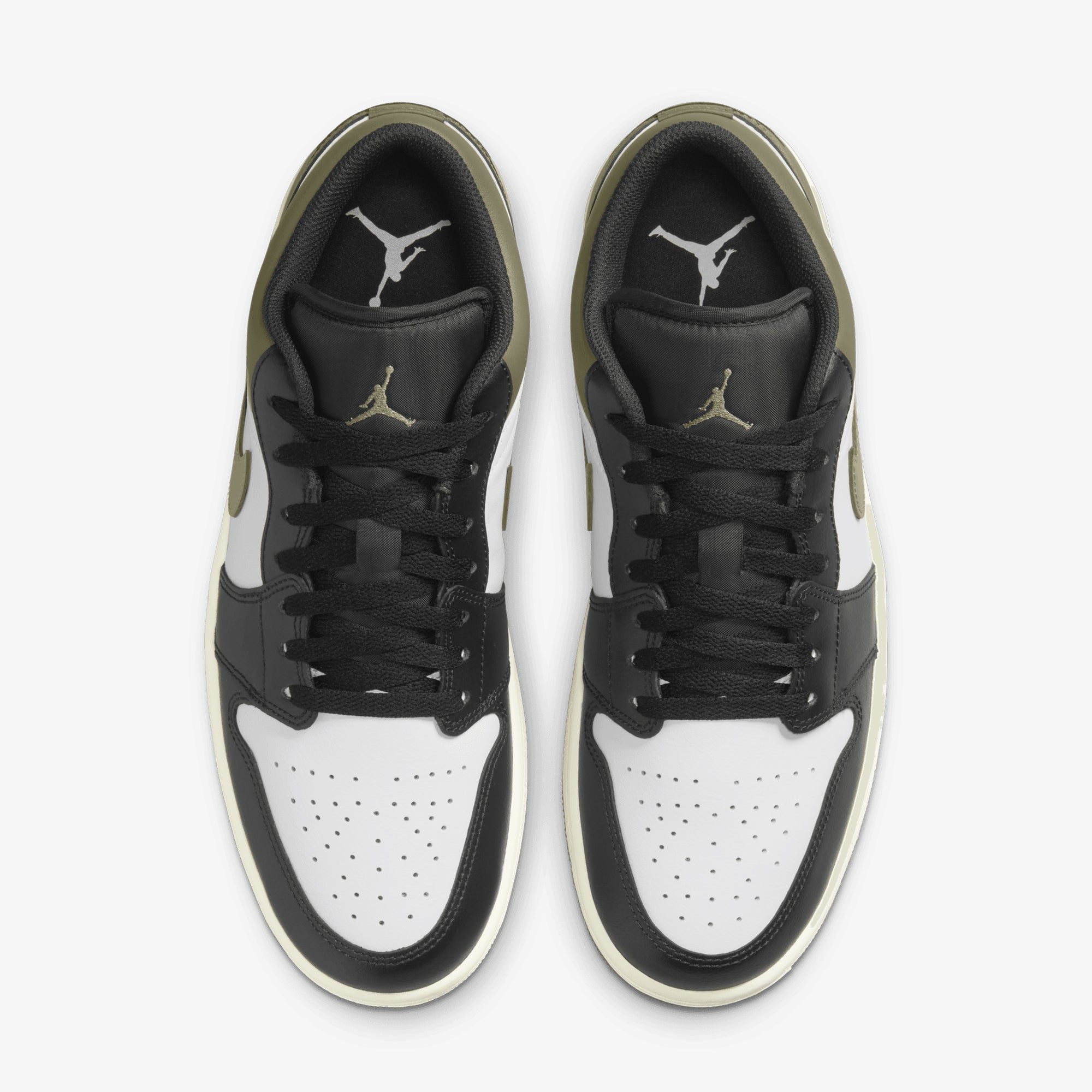 Jordan | Air Jordan 1 Low { Black/white-medium Olive - view 2