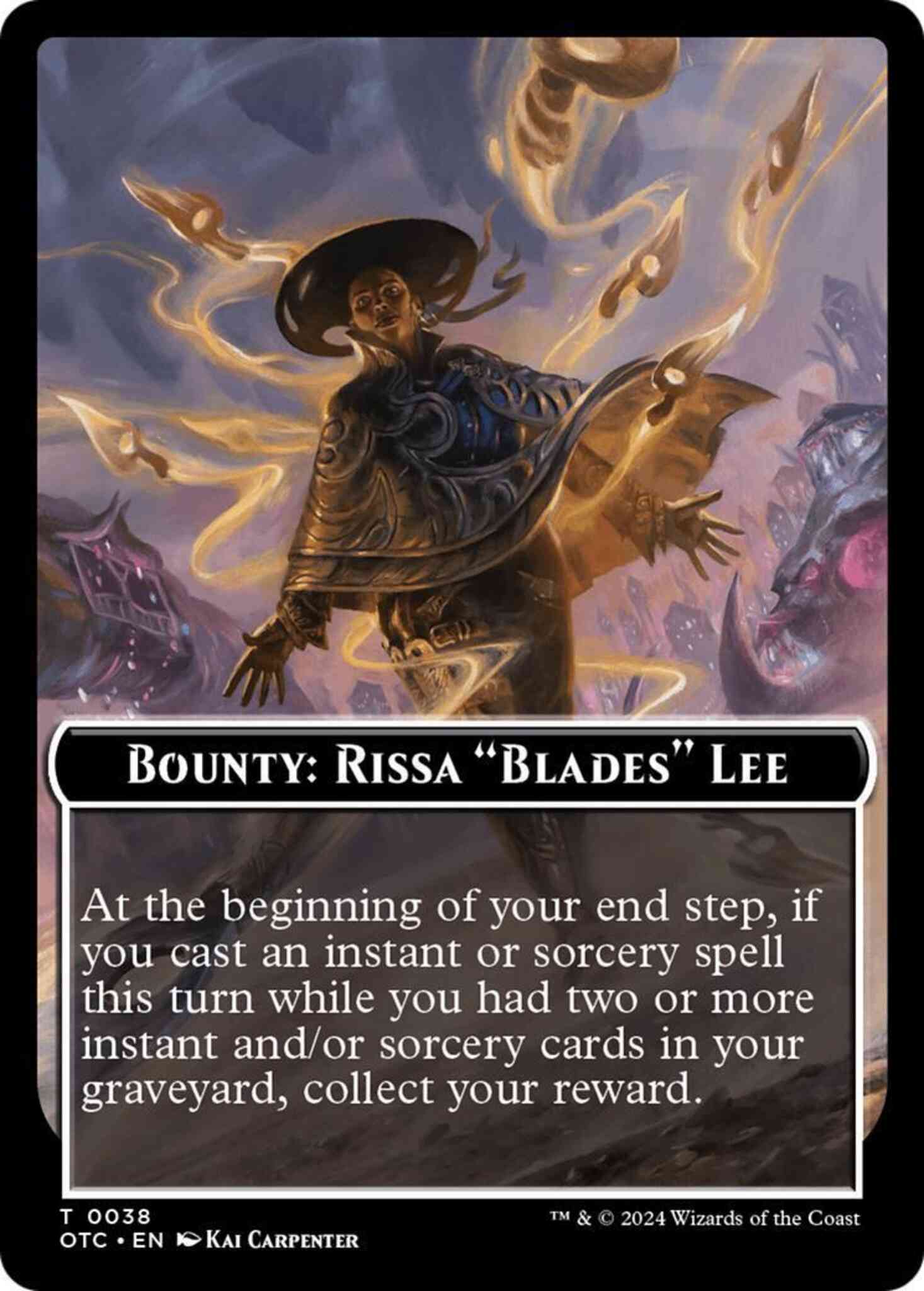 Bounty rissa blades – Magic Bounty: Rissa "Blades" Lee Token [38] [Outlaws of Thunder Junction: Commander: Tokens] [Non-Foil]