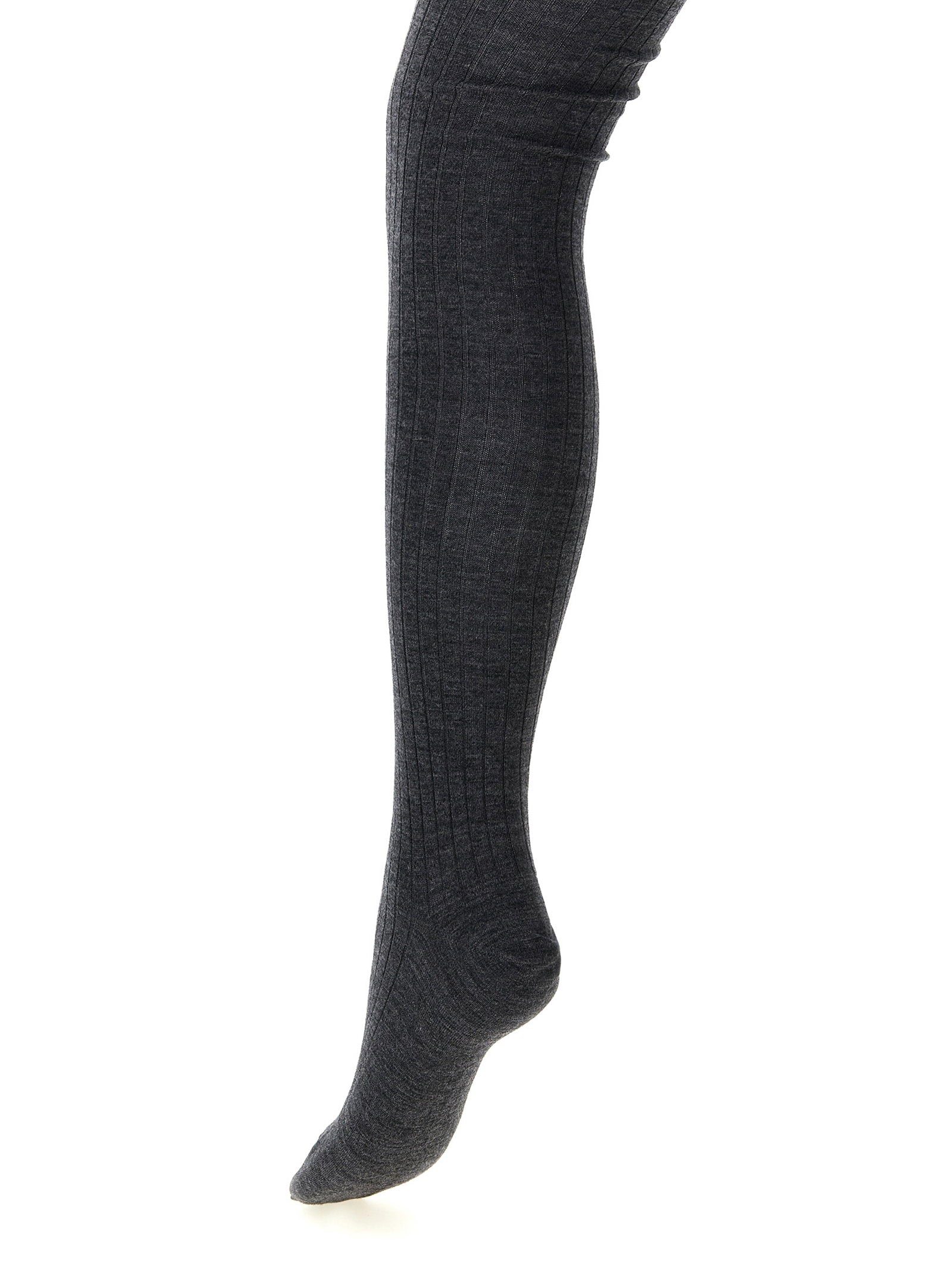 Jil Sander Ribbed Tights – 80% wool, 20% polyamide - view 2