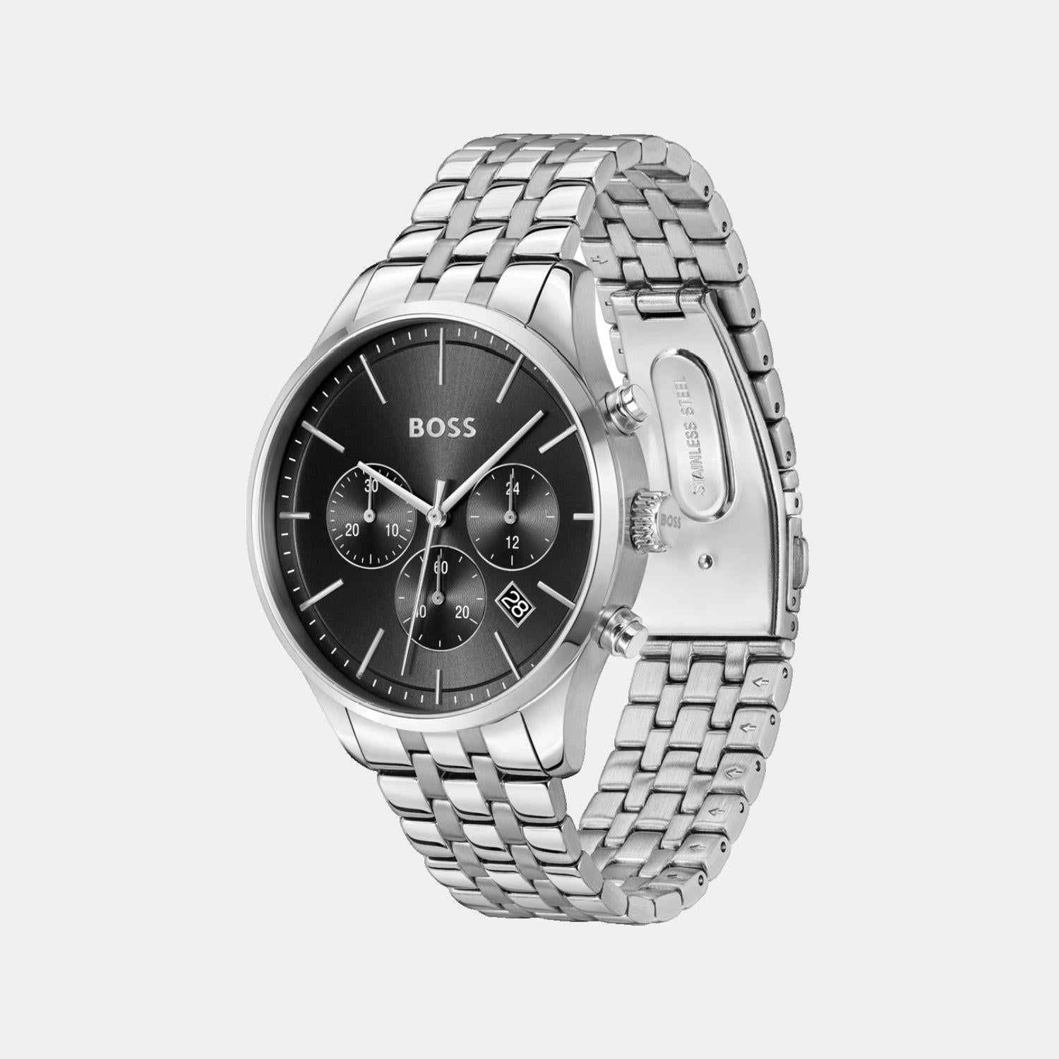 Boss Avery Men Quartz Black Dial Chronograph Stainless Steel Watch 1514157 - view 2