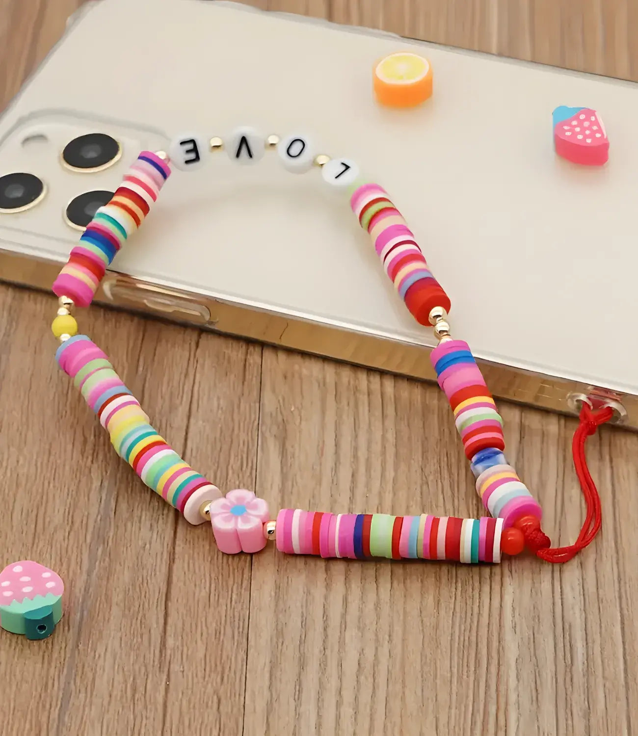 The Case Company Multicolor Love Beaded Phone Charm