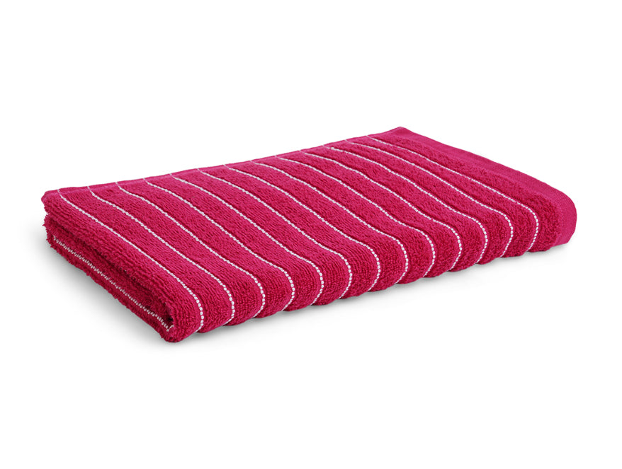 Spaces India Cherry - Dark Red 100% Cotton Bath Towel - 2-In-1 By Welspun - view 2