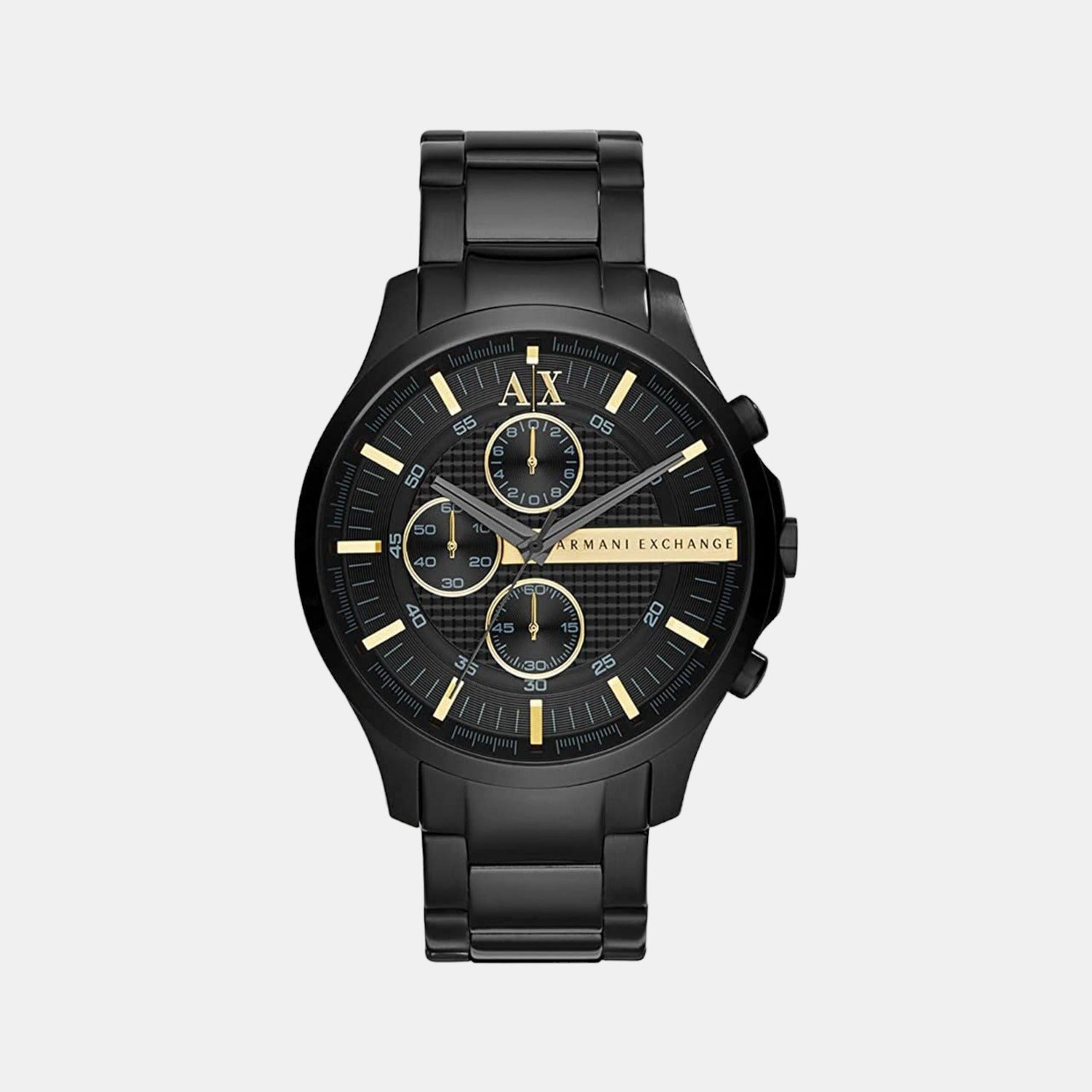 Armani Exchange Hampton Men Quartz Black Dial Chronograph Stainless Steel Watch AX2164