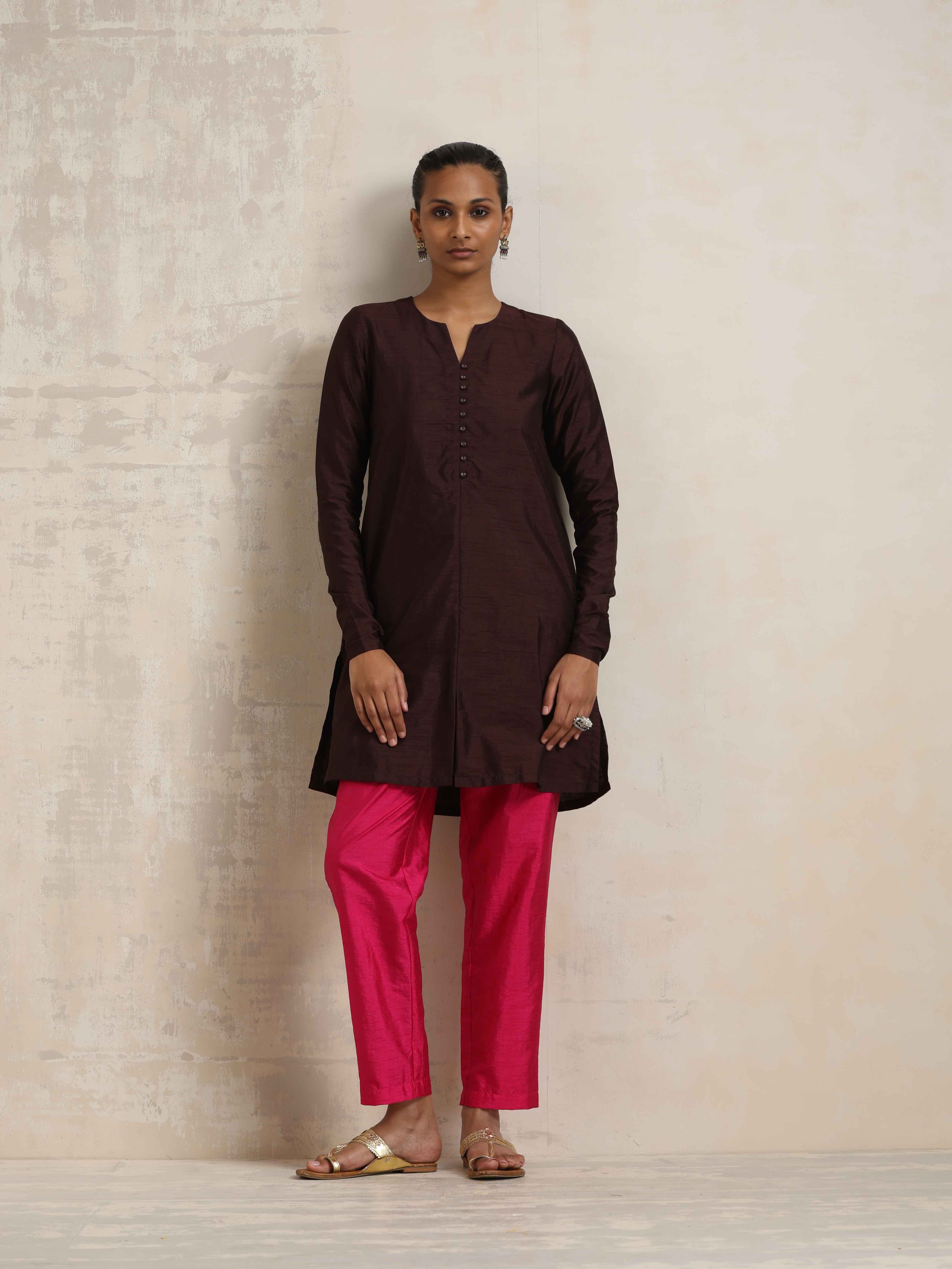trueBrowns Cola Silk Kurta Co-ord Set - view 2