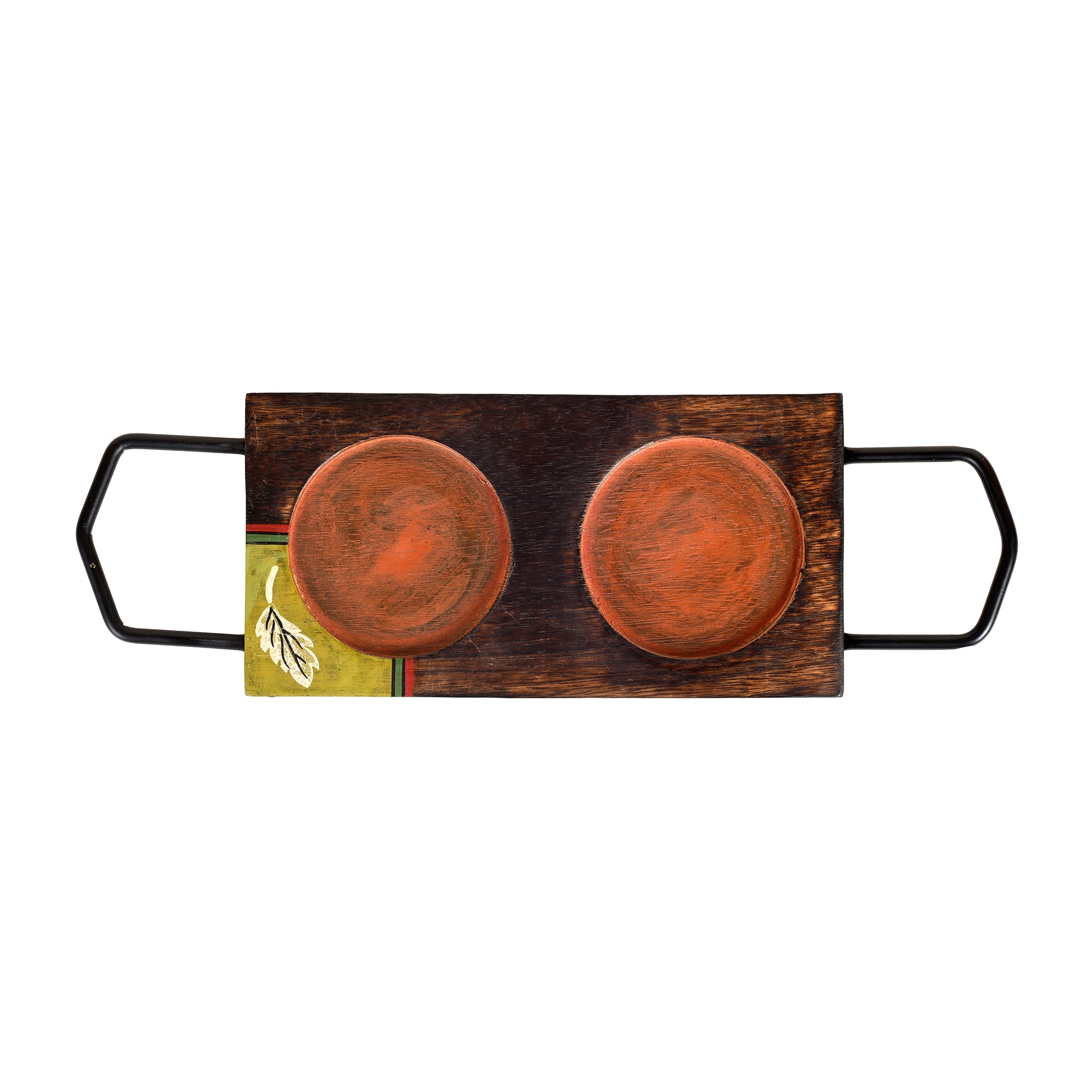 ART CREATIONS BY SUMAN SONTHALIA Brown - Hook-ed Snack Bowls So2 with rectangular Tray (small) (13.5x4.5x4.5) - view 4