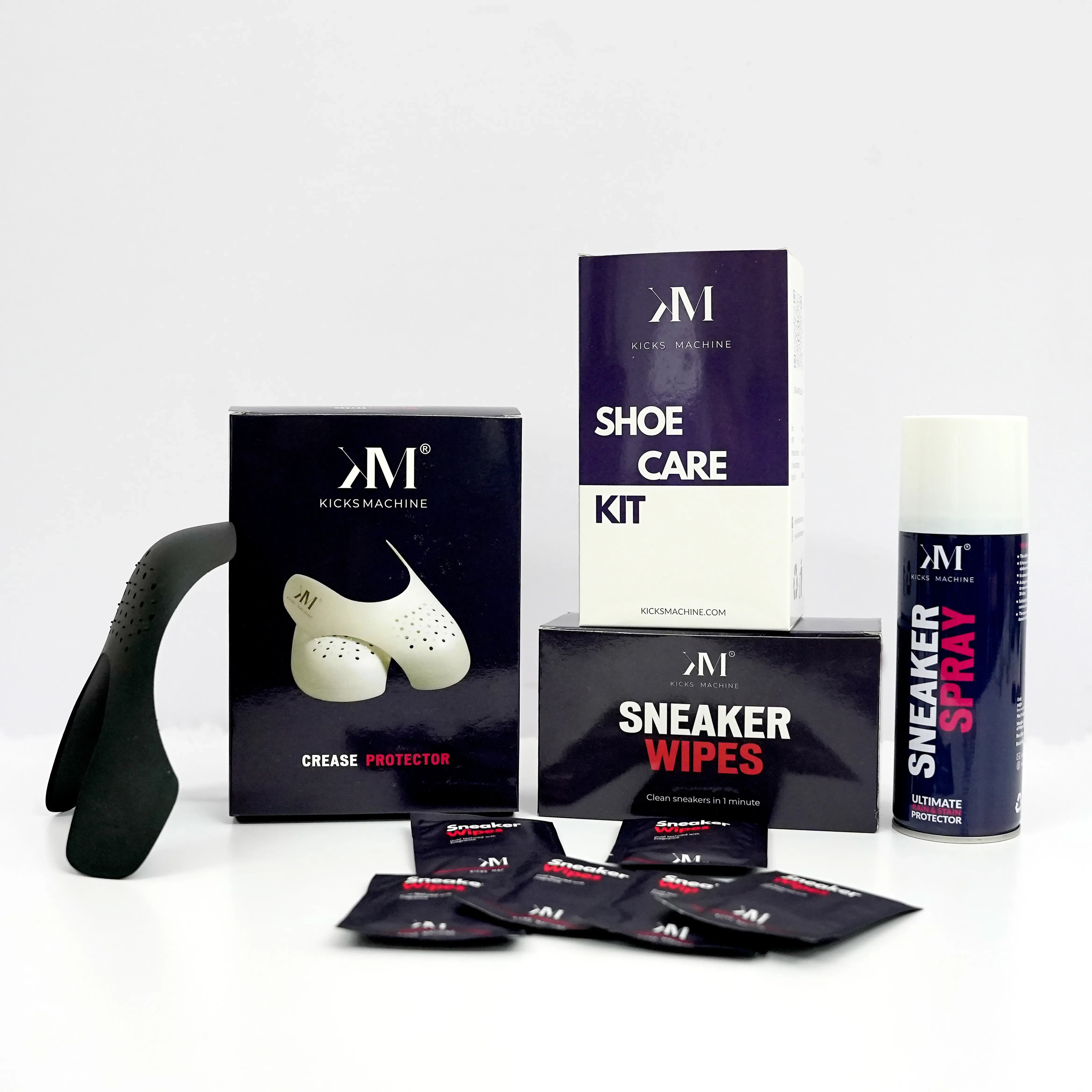Crease protector shoe – Kicks Machine 4in1 Shoe Protection Pack - Sneaker Wipes, Crease Protector, Shoe Care Kit, Shoe Shield