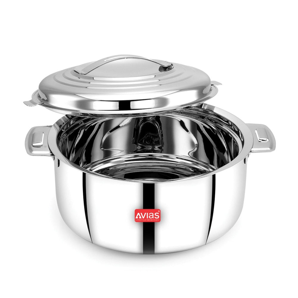 AVIAS Platina Premium Double Wall Insulated Stainless Steel Casserole | Silver | 1 Pc - view 2