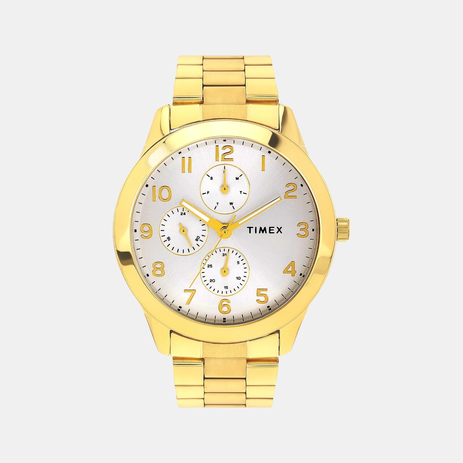 Timex Fashion Men Quartz Silver Dial Multi-Function Stainless Steel Watch TWEG18524