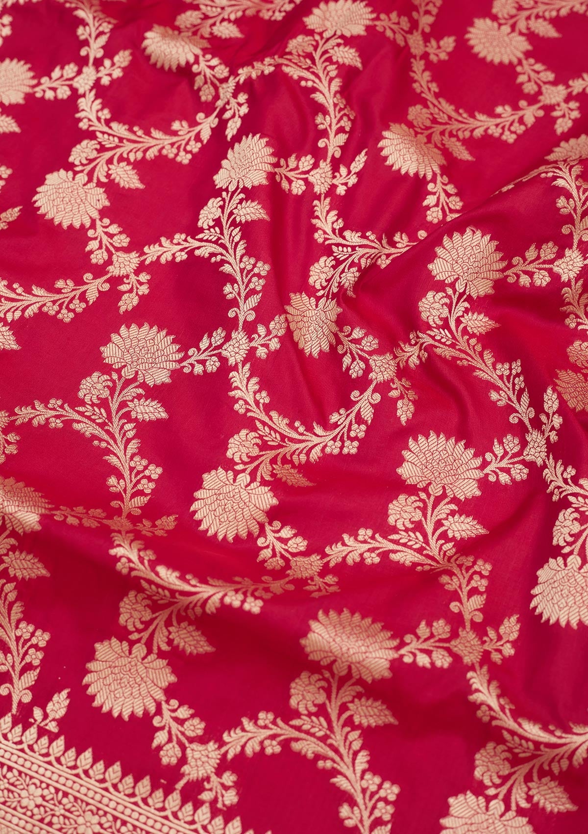 Koskii Red Zariwork Pure Silk Saree – Women's - view 2