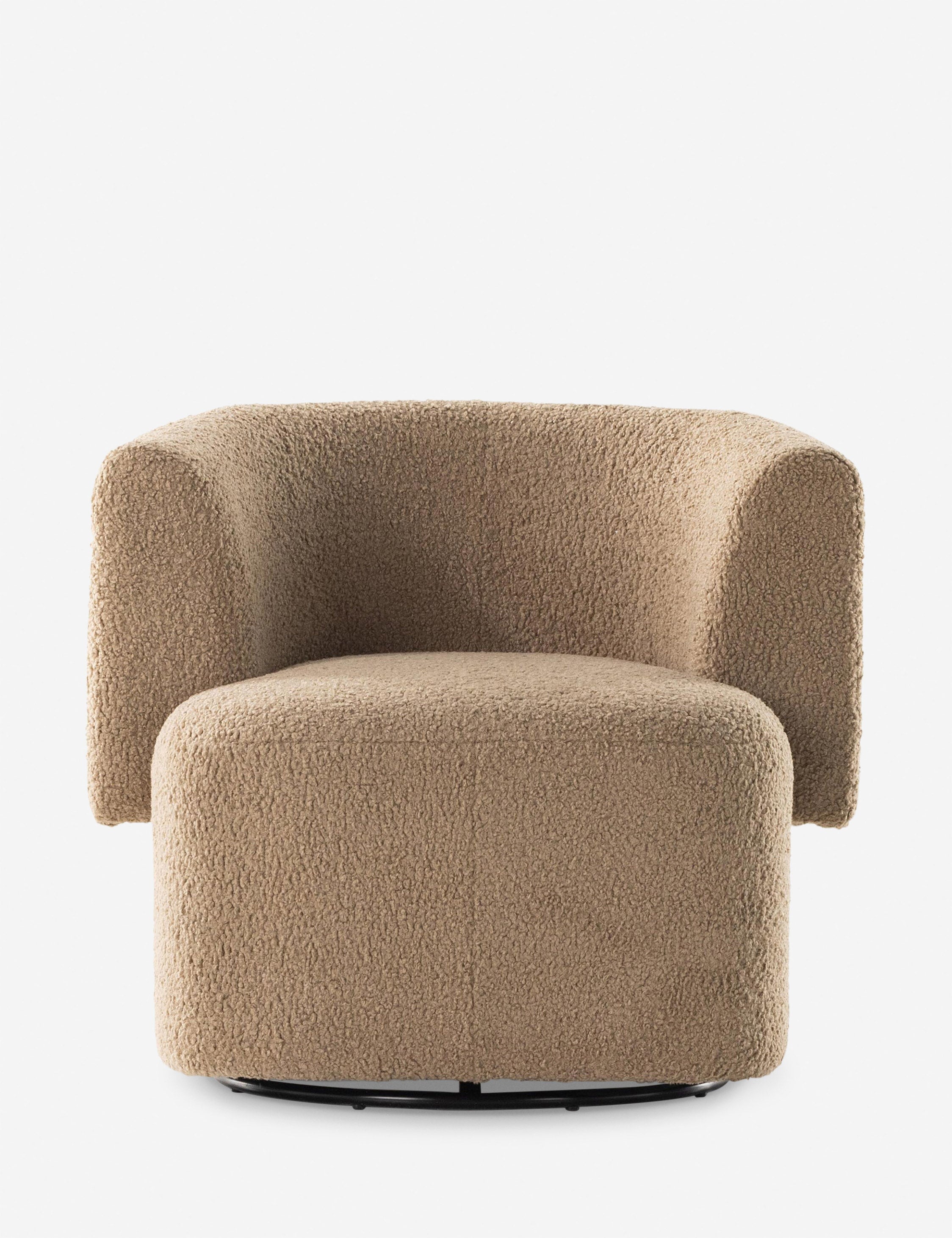 Lulu and Georgia Kelis Swivel Chair – Camel Sheepskin