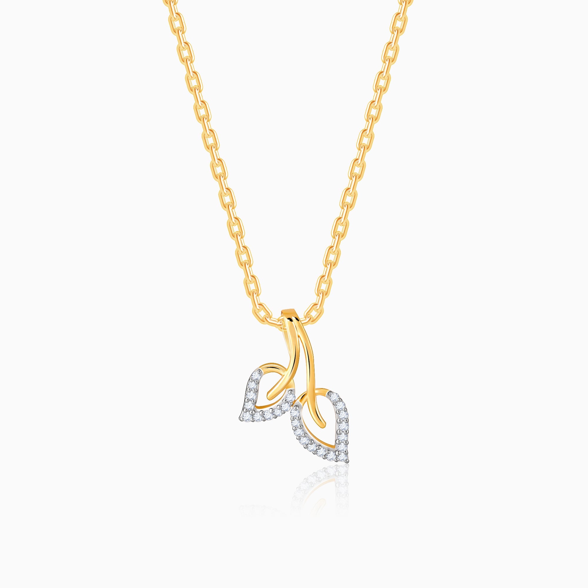 GIVA Jewellery Gold Serenade Diamond Pendant