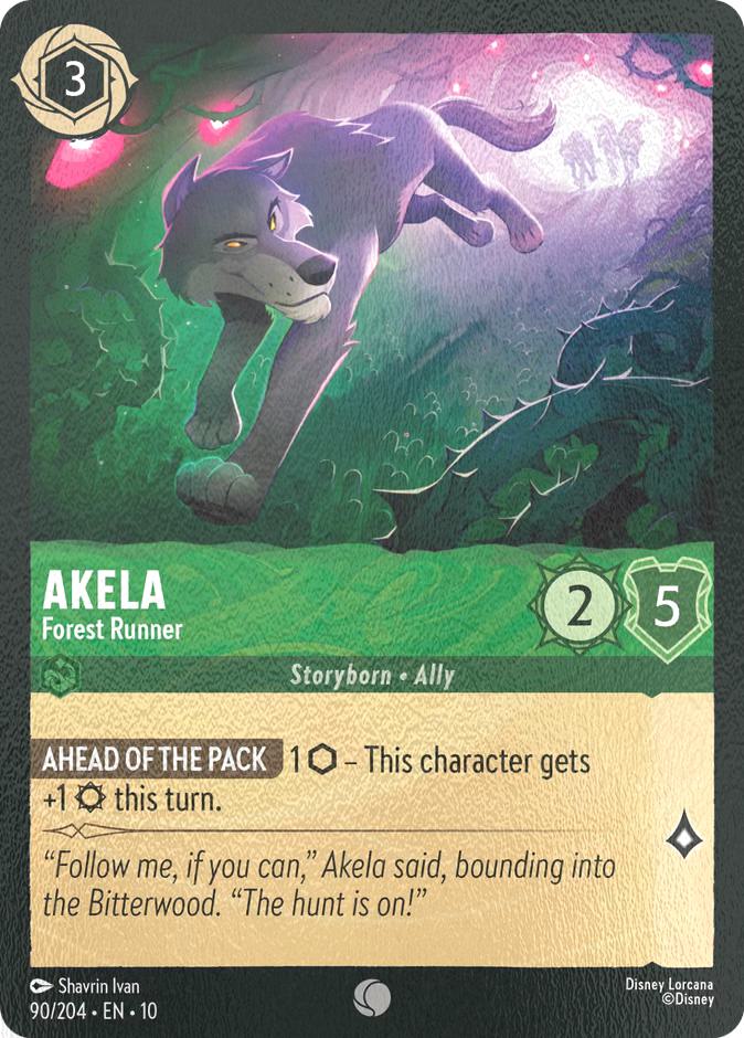 Well cold foil – Lorcana Akela - Forest Runner - 90/204 [Whispers in the Well] [Cold Foil]