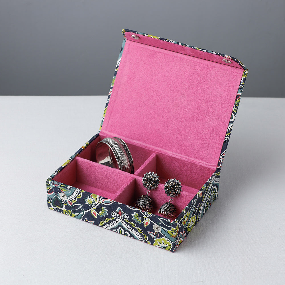 SUKRITI INPRINT Blue - Floral Printed Handcrafted Jewelry Box (7 x 5 in) - view 2
