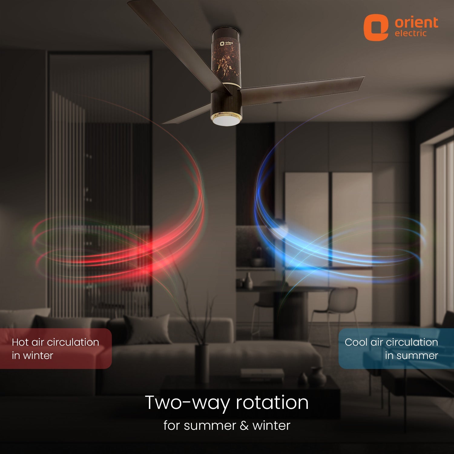 orientelectric Aeroslim with IoT, Remote & 3CCT Underlight BLDC PRO Smart Ceiling Fan - view 12