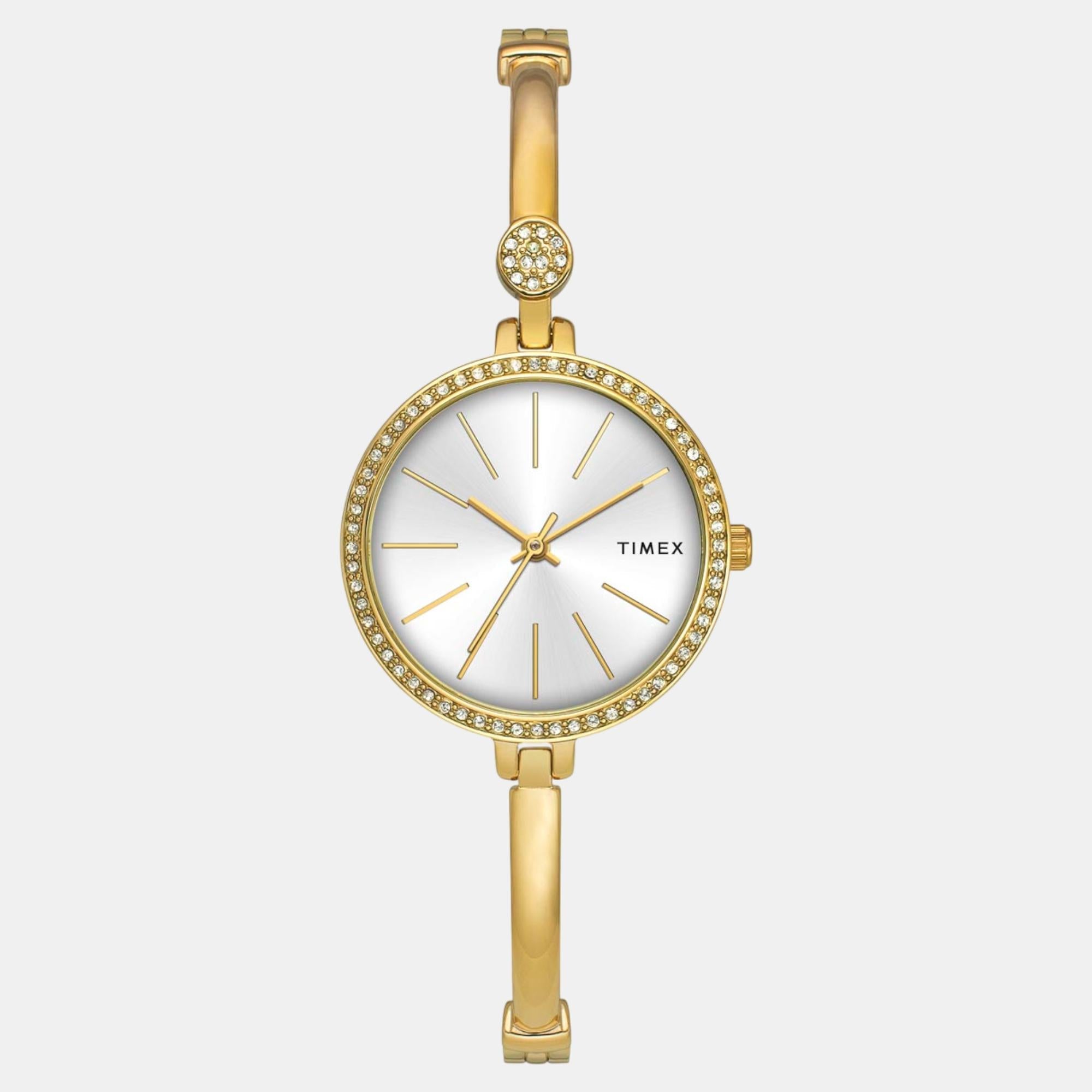 Timex Fria Women Quartz Silver Dial Analog Brass Watch TWEL18405