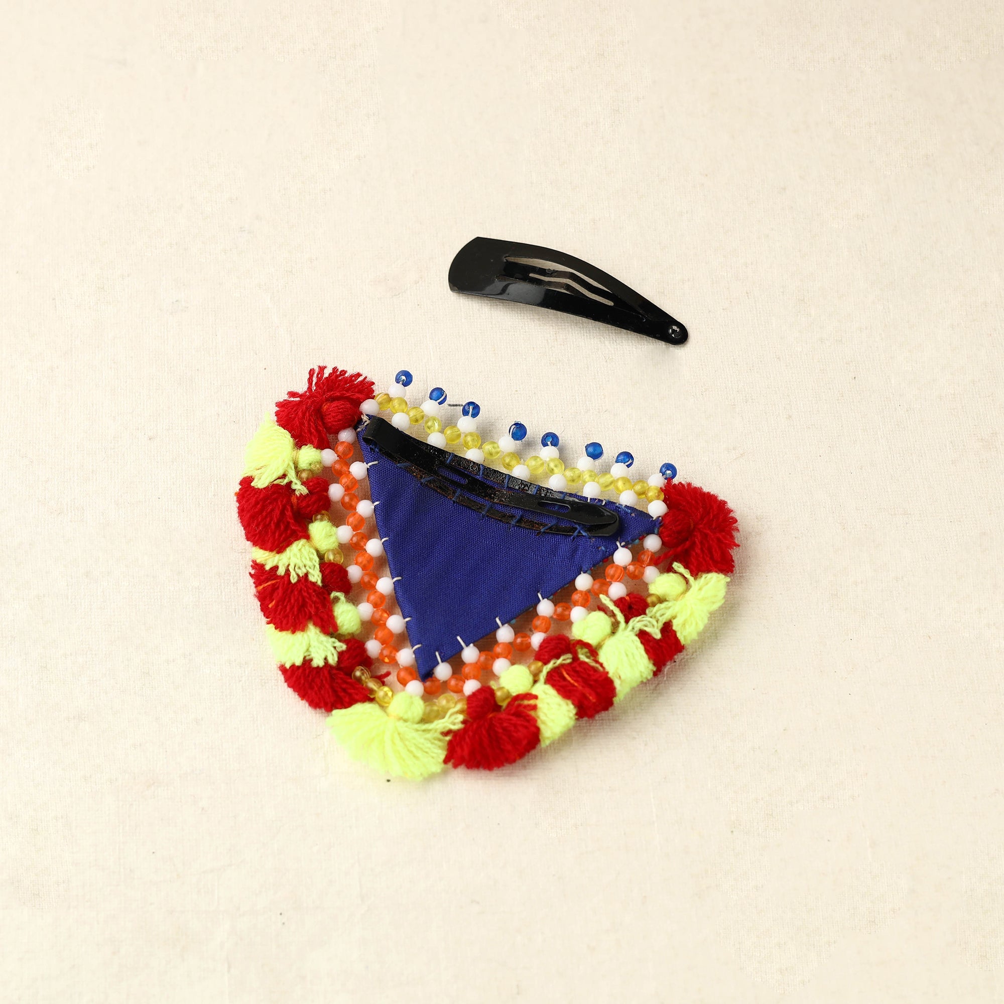 KACHCHH JI CHHAAP Beadwork Hair Clip with Tassels (Single) by Hodka Girls 57 - view 2