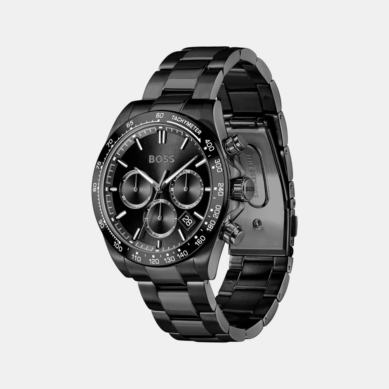 Boss Hero 2.0 Men Quartz Black Dial Chronograph Stainless Steel Watch 1514271 - view 2