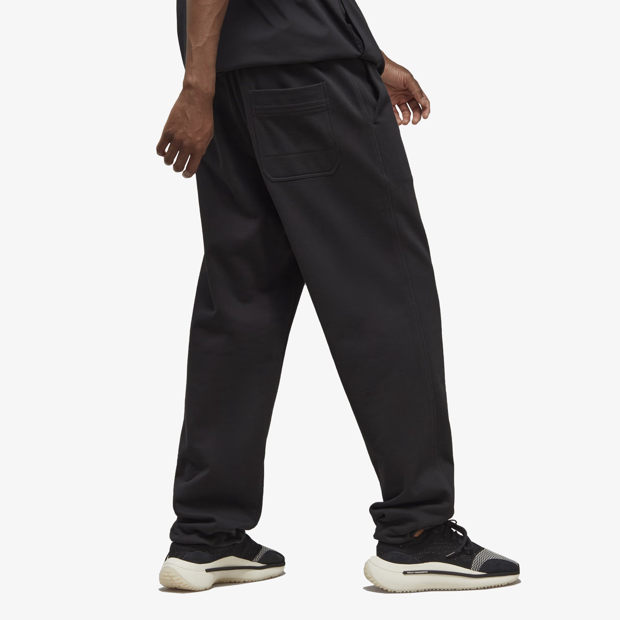 Y-3 | Organic Cotton Terry Straight Pants { Black - view 2